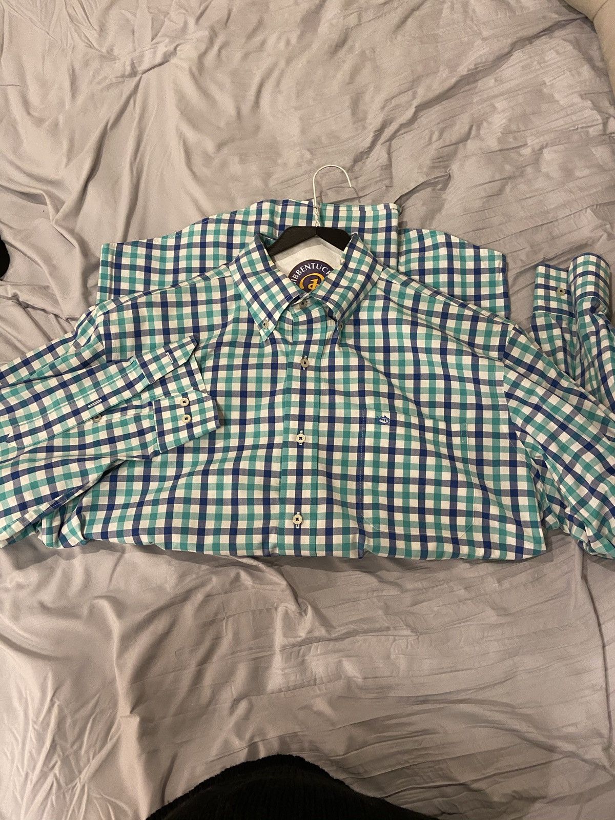 Southern Tide 🆕 Southern Tide Gingham Button Down Shirt -White,Blue,Green Size US L / EU 52-54 / 3 - 11 Thumbnail
