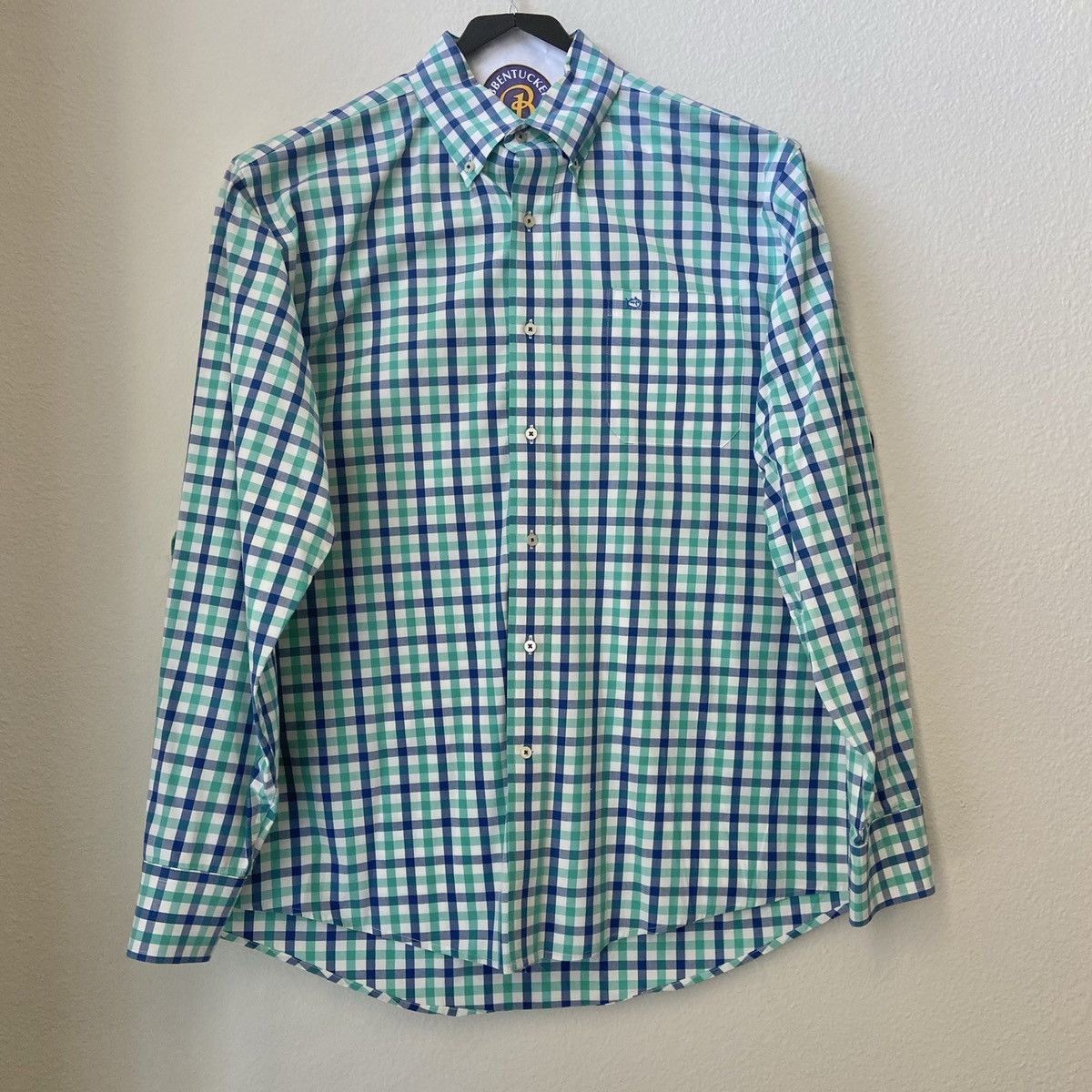 Southern Tide 🆕 Southern Tide Gingham Button Down Shirt -White,Blue,Green Size US L / EU 52-54 / 3 - 6 Thumbnail