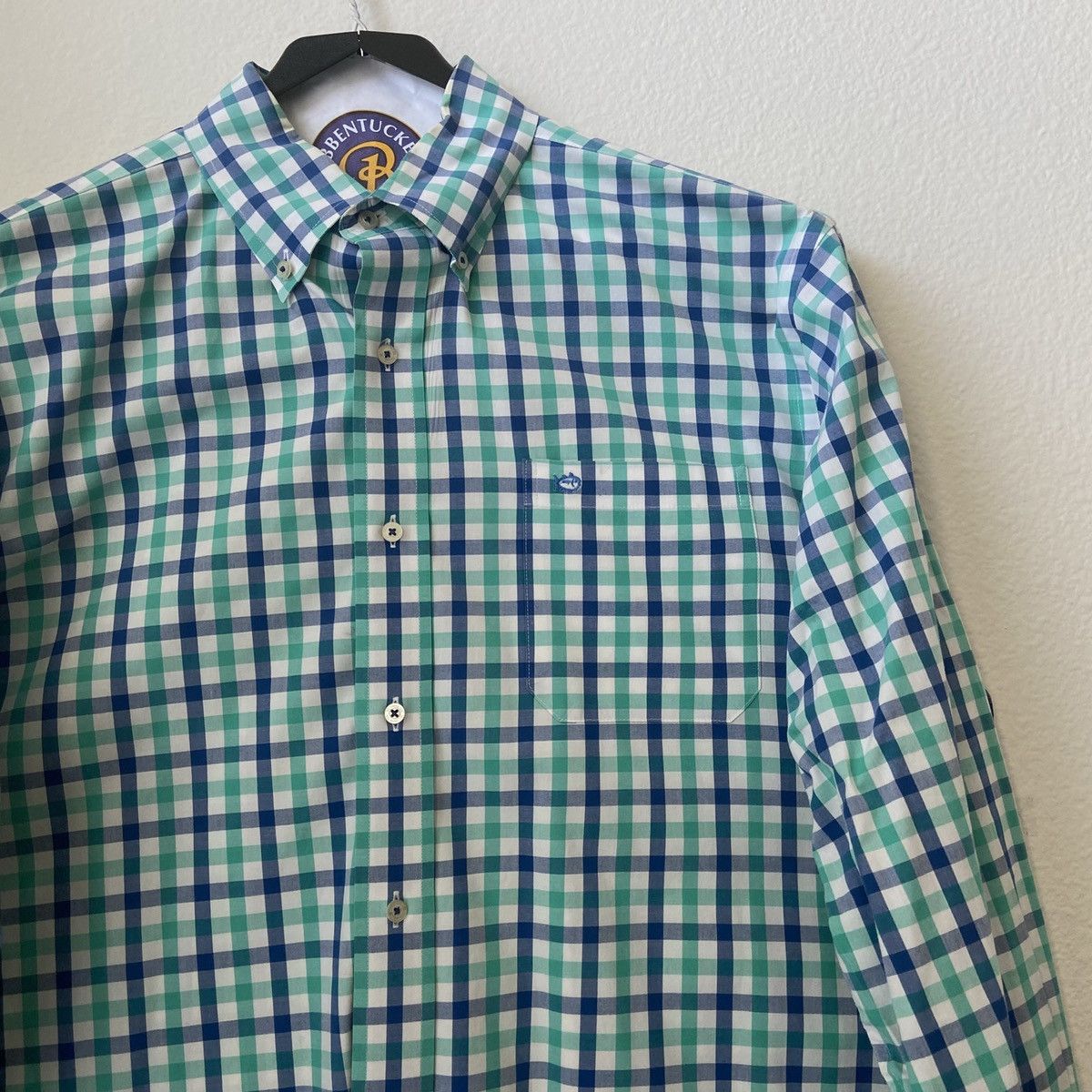 Southern Tide 🆕 Southern Tide Gingham Button Down Shirt -White,Blue,Green Size US L / EU 52-54 / 3 - 7 Thumbnail