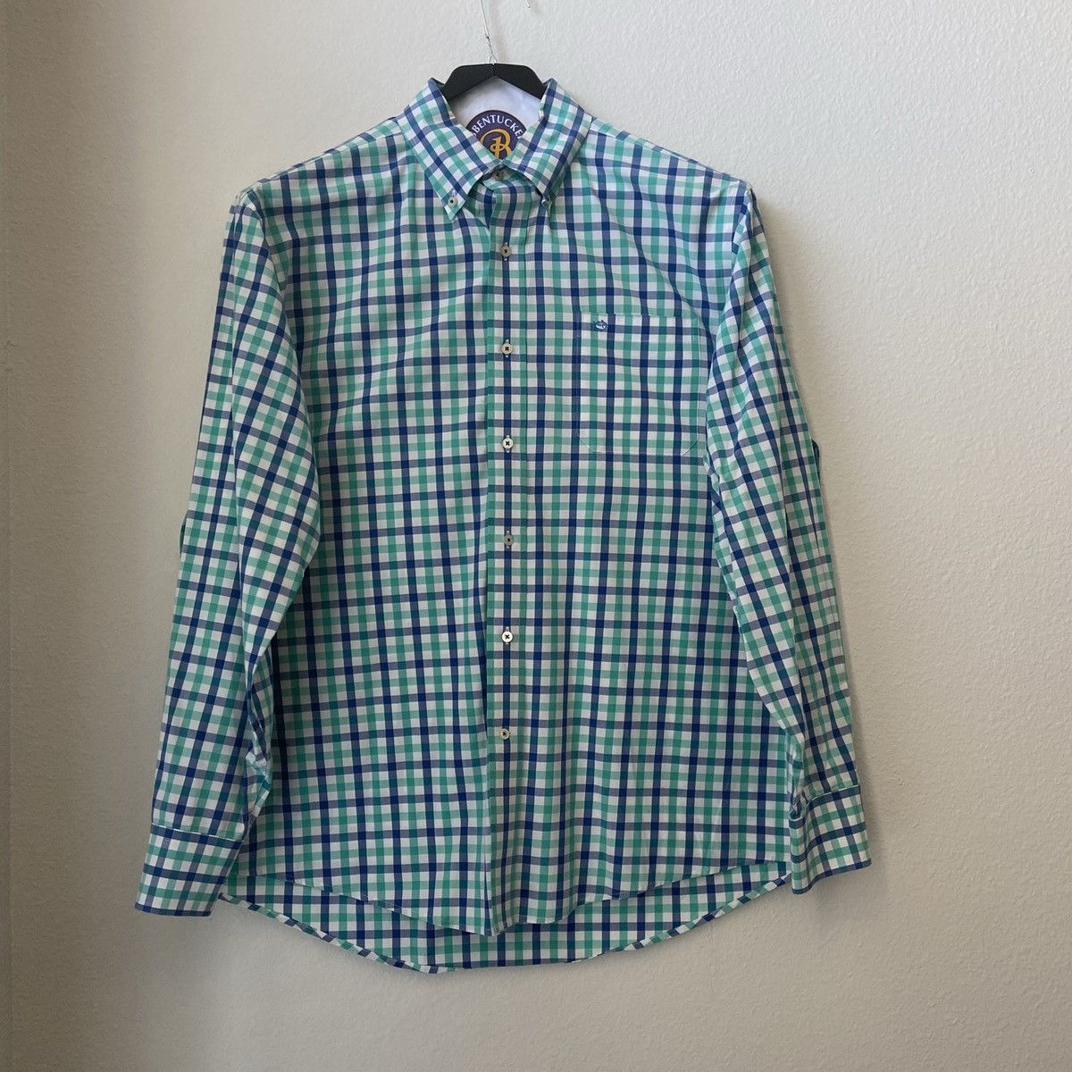 Southern Tide 🆕 Southern Tide Gingham Button Down Shirt -White,Blue,Green Size US L / EU 52-54 / 3 - 4 Thumbnail