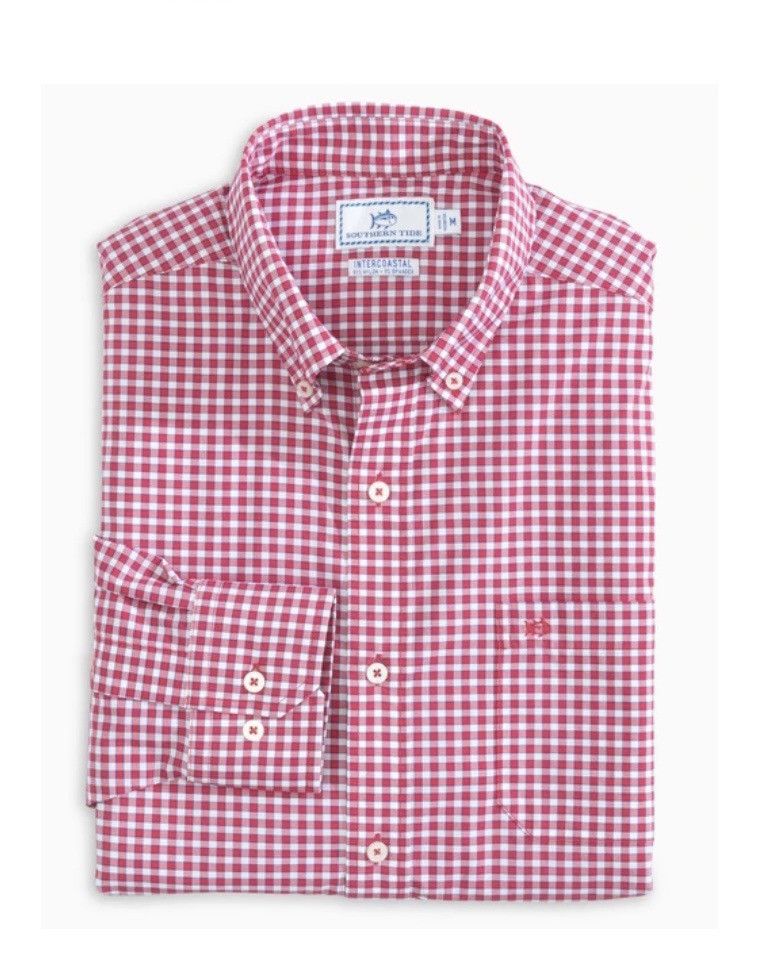 Southern Tide 🆕 Southern Tide Checkered Button Down - Pink & White Size US L / EU 52-54 / 3 - 1 Thumbnail