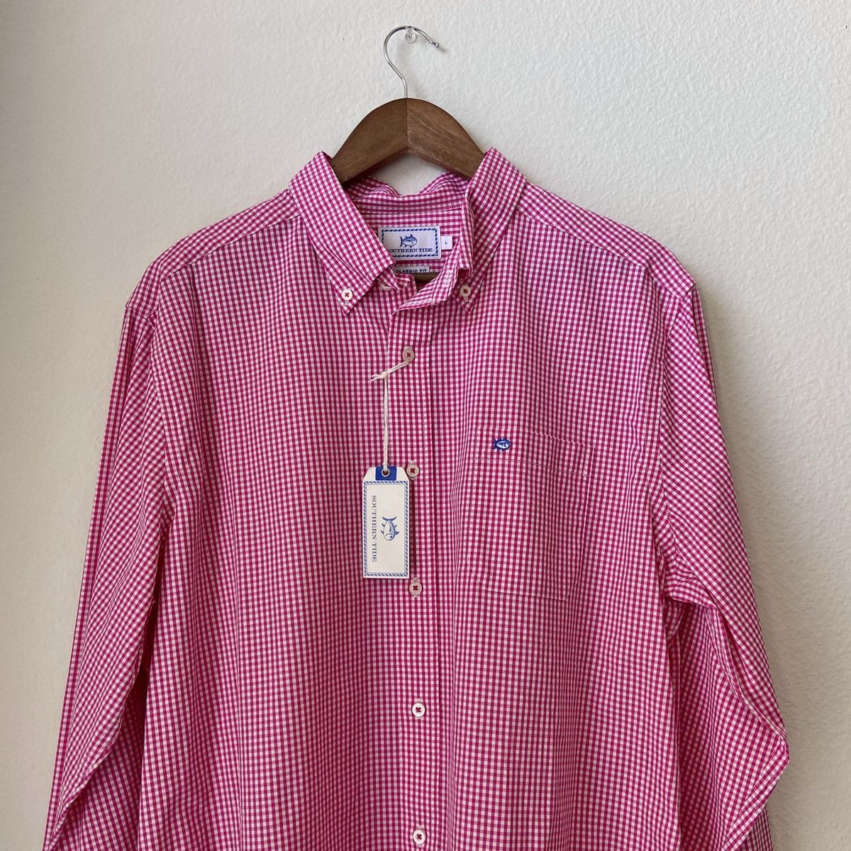 Southern Tide 🆕 Southern Tide Checkered Button Down - Pink & White Size US L / EU 52-54 / 3 - 4 Thumbnail