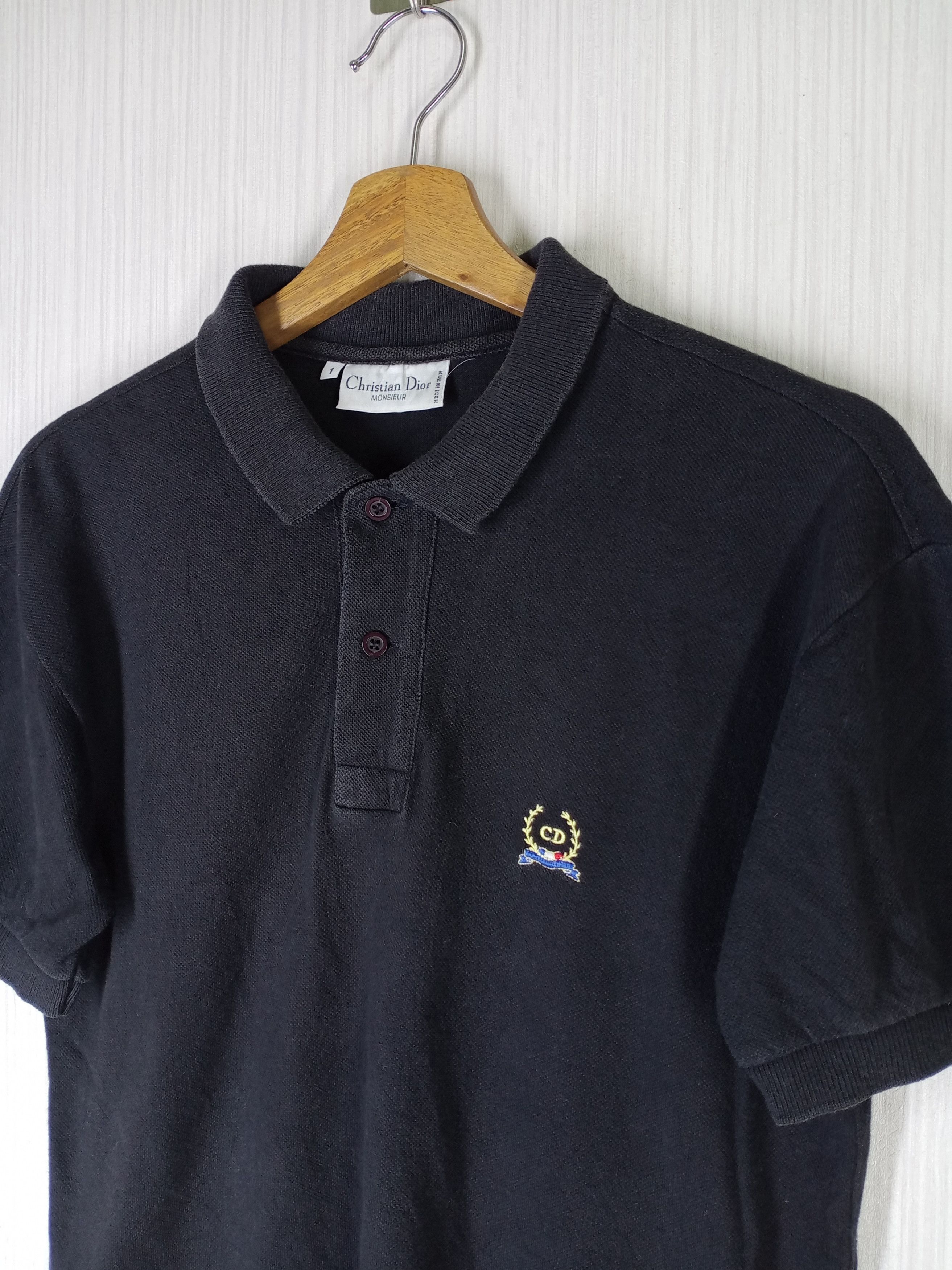 伊製 90s Christian Dior MONSIEUR Polo Vintage Christian Dior Monsieur Polo T-shirt Short Sleeve
