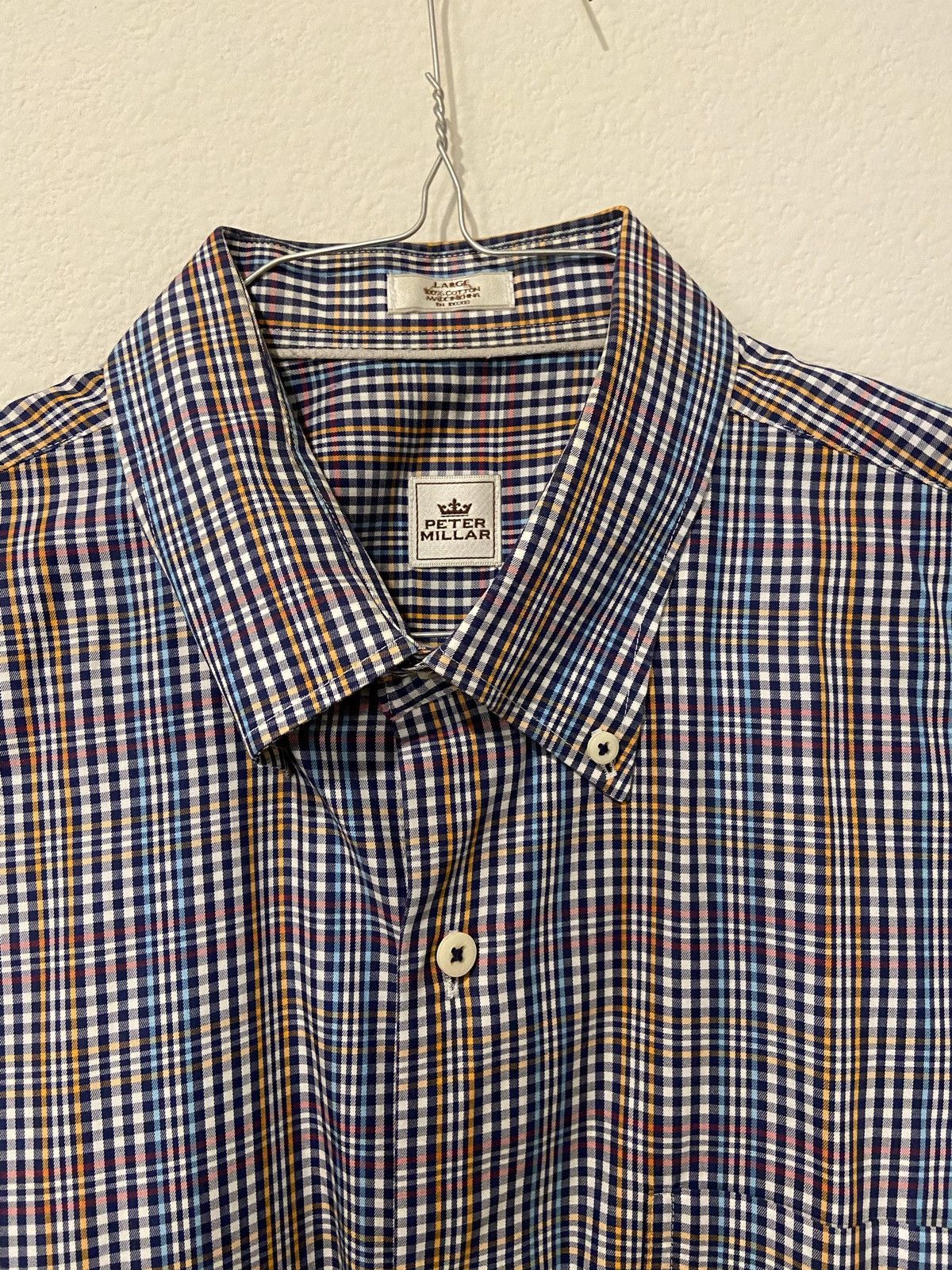 Peter Millar 🆕 Peter Millar Plaid Button Down Dress Shirt Size US L / EU 52-54 / 3 - 7 Thumbnail