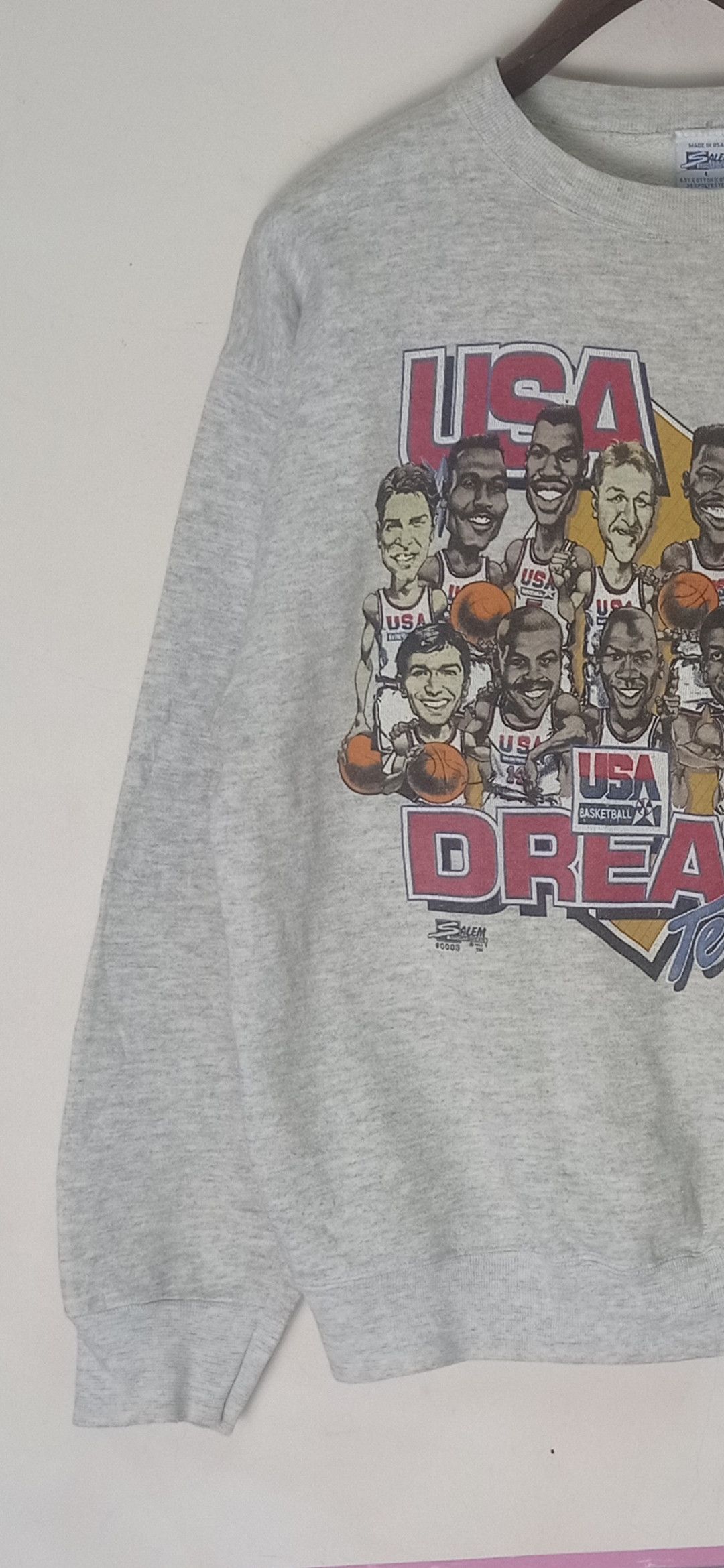NBA × Salem Sportswear × Vintage Vintage 1992 Usa Basketball Dream Team Sweatshirt Size US L / EU 52-54 / 3 - 2 Thumbnail