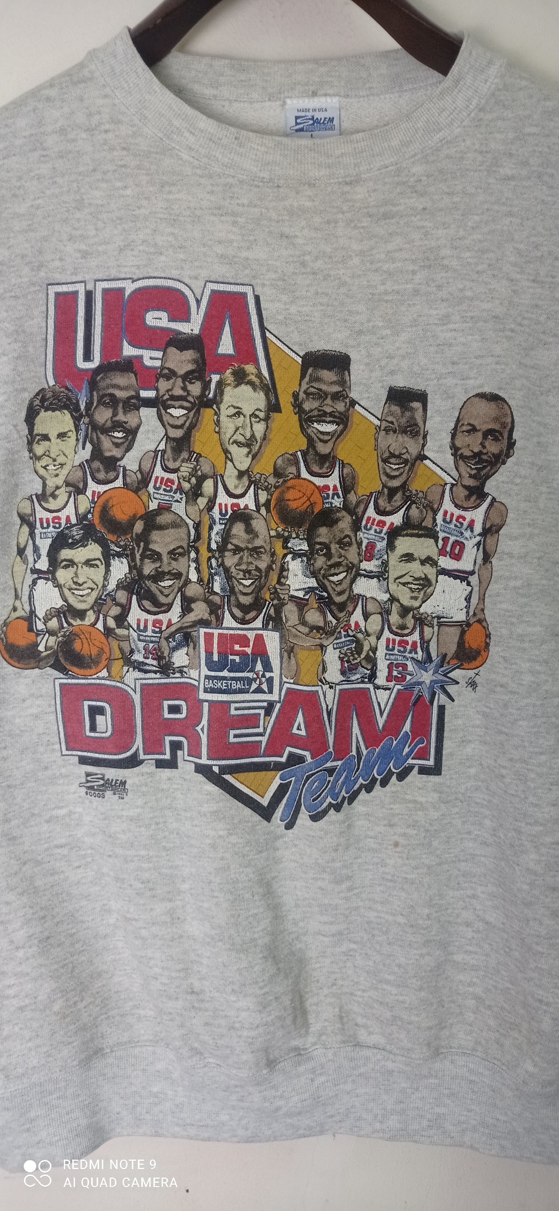 NBA × Salem Sportswear × Vintage Vintage 1992 Usa Basketball Dream Team Sweatshirt Size US L / EU 52-54 / 3 - 4 Thumbnail
