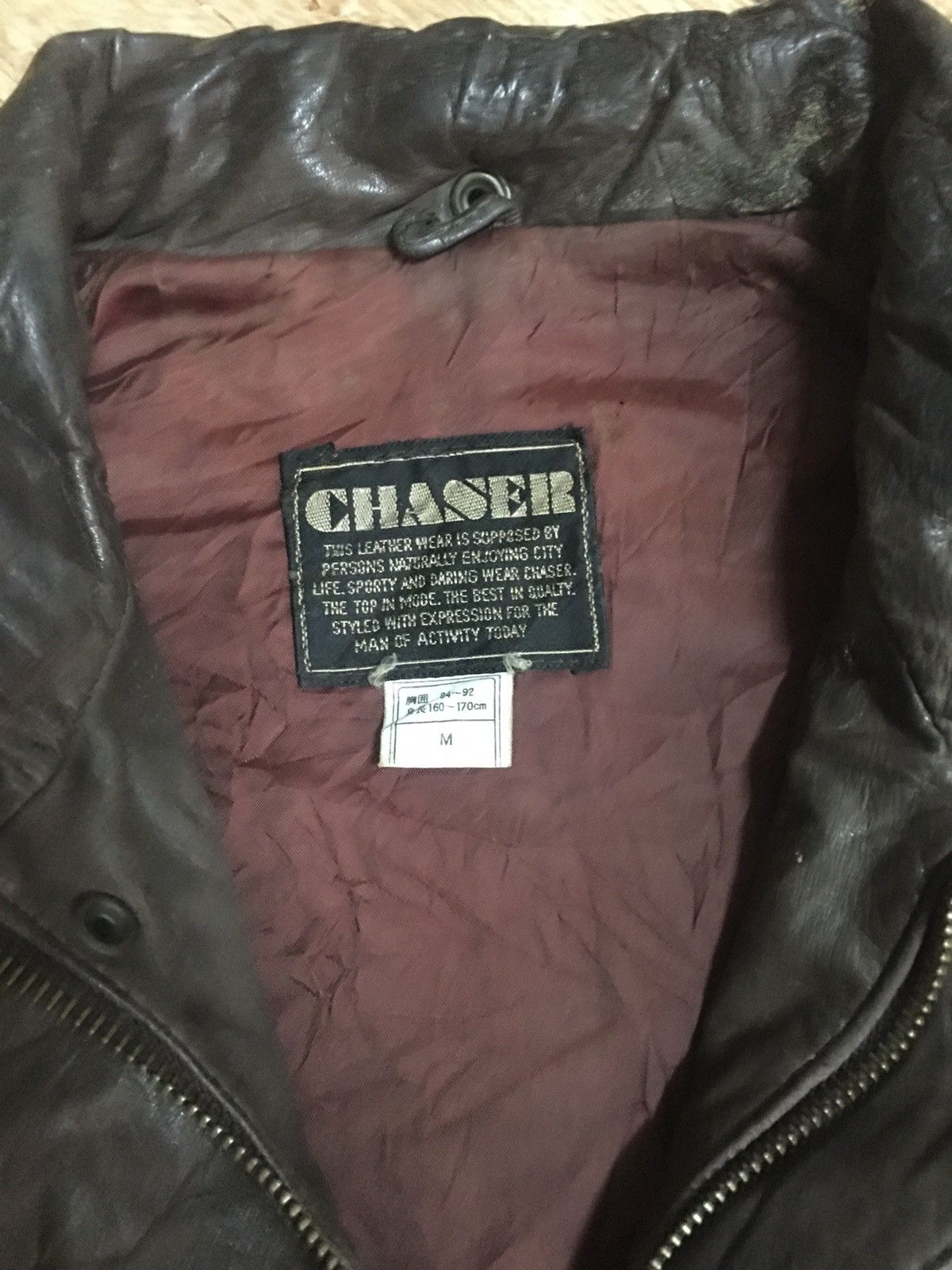 Japanese Brand VINTAGE CHASER BIKER LEATHER JACKET Size US M / EU 48-50 / 2 - 12 Thumbnail