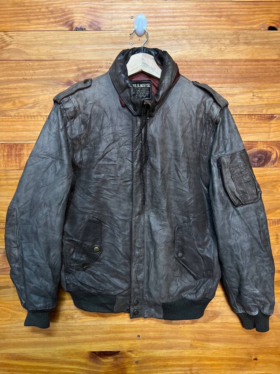 Japanese Brand VINTAGE CHASER BIKER LEATHER JACKET Size US M / EU 48-50 / 2 - 1 Thumbnail