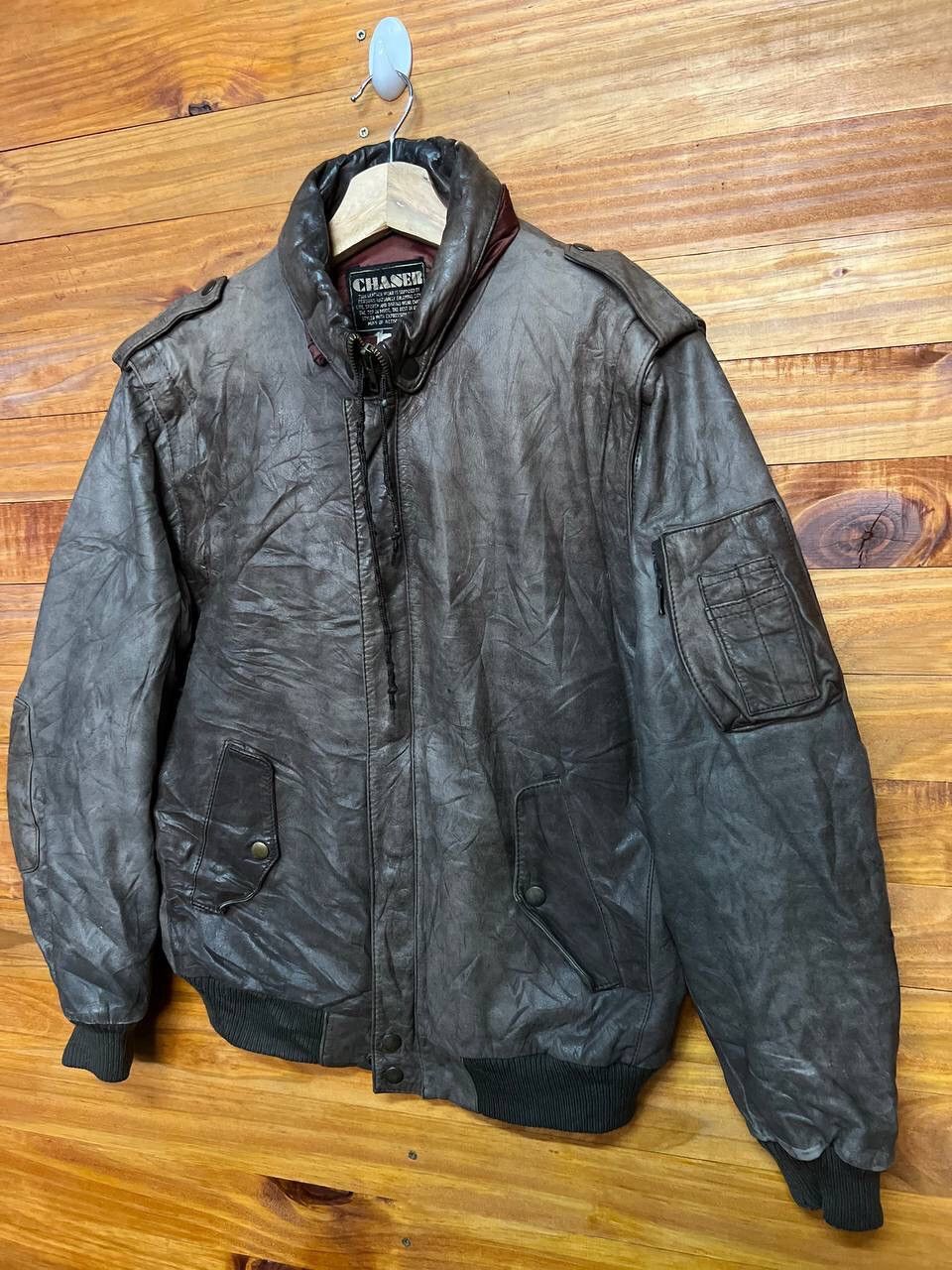 Japanese Brand VINTAGE CHASER BIKER LEATHER JACKET Size US M / EU 48-50 / 2 - 3 Thumbnail