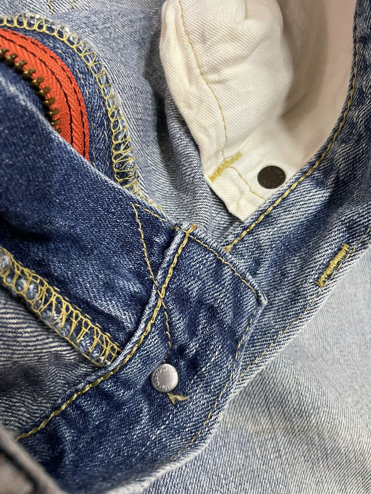 Edwin Vintage Edwin 505Z Selvedge Aging Faded Distressed Denim Size US 37 - 20 Thumbnail
