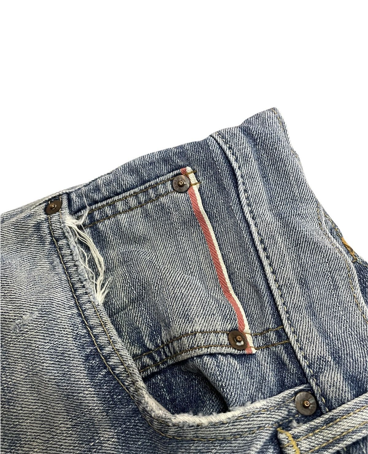 Edwin Vintage Edwin 505Z Selvedge Aging Faded Distressed Denim Size US 37 - 8 Thumbnail