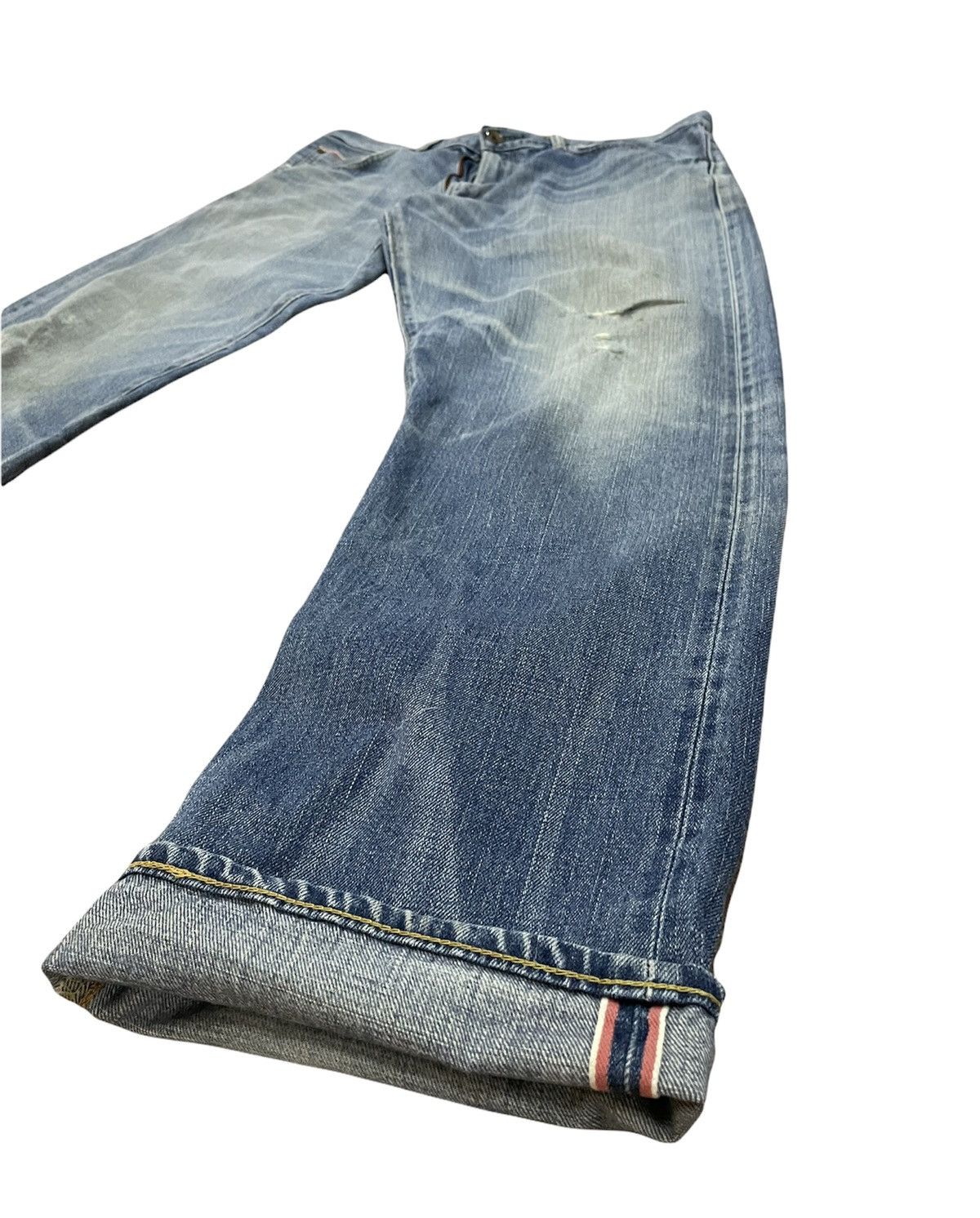 Edwin Vintage Edwin 505Z Selvedge Aging Faded Distressed Denim Size US 37 - 2 Thumbnail