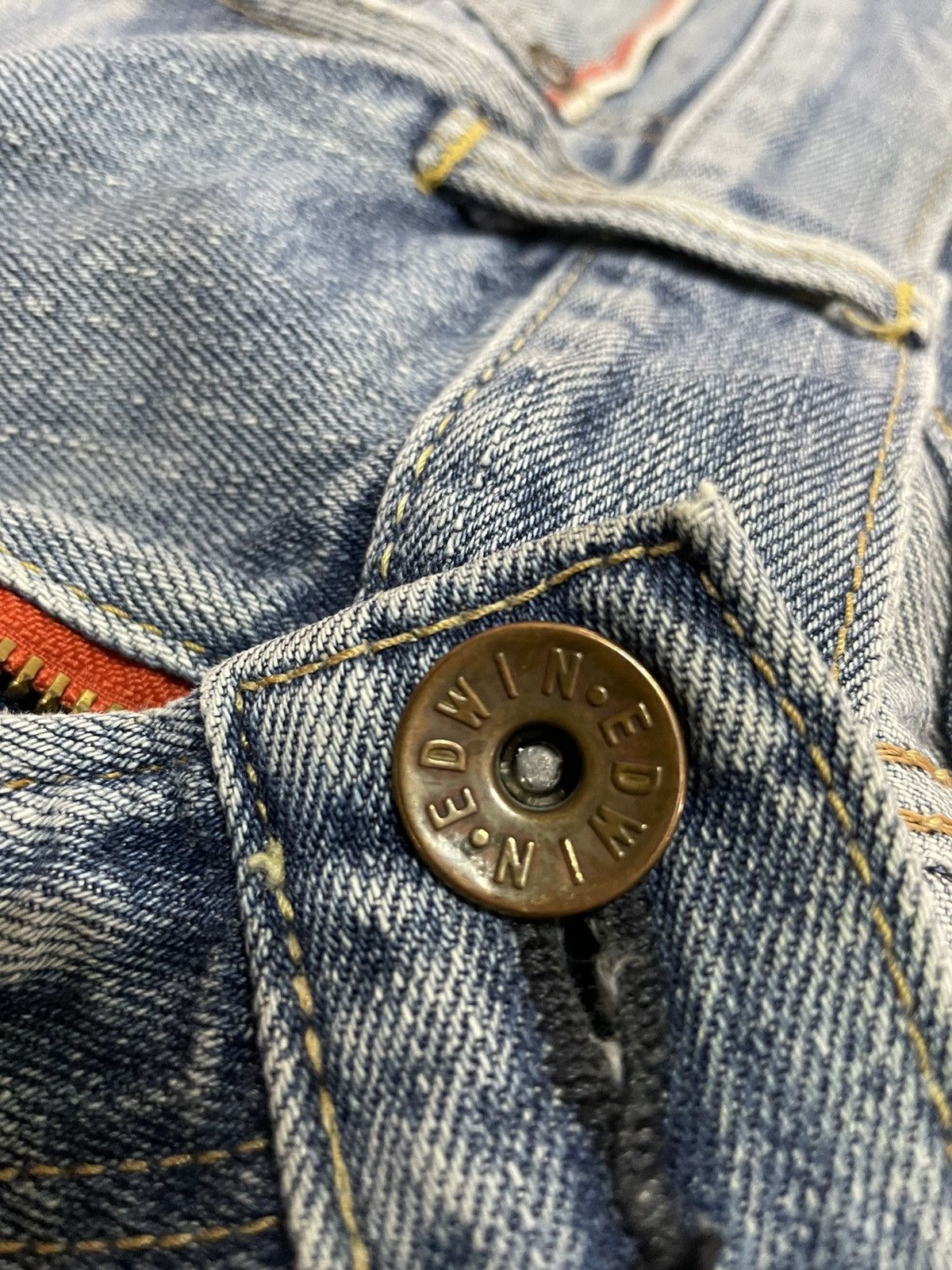 Edwin Vintage Edwin 505Z Selvedge Aging Faded Distressed Denim Size US 37 - 21 Thumbnail