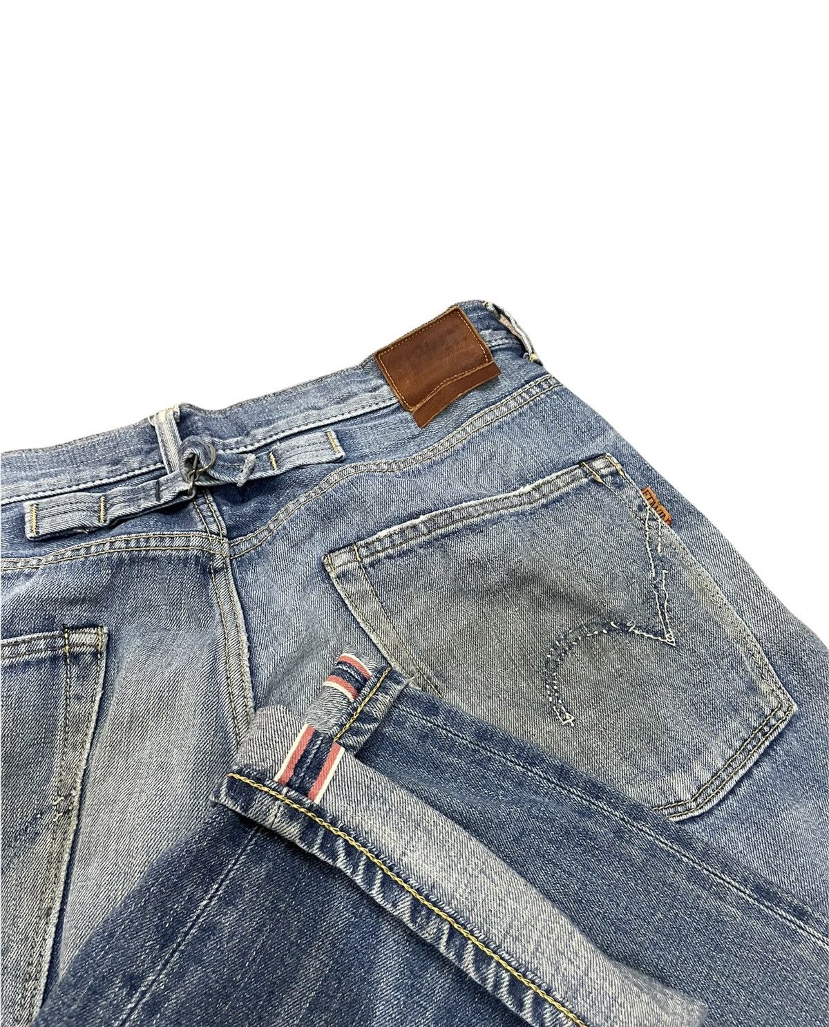 Edwin Vintage Edwin 505Z Selvedge Aging Faded Distressed Denim Size US 37 - 15 Thumbnail