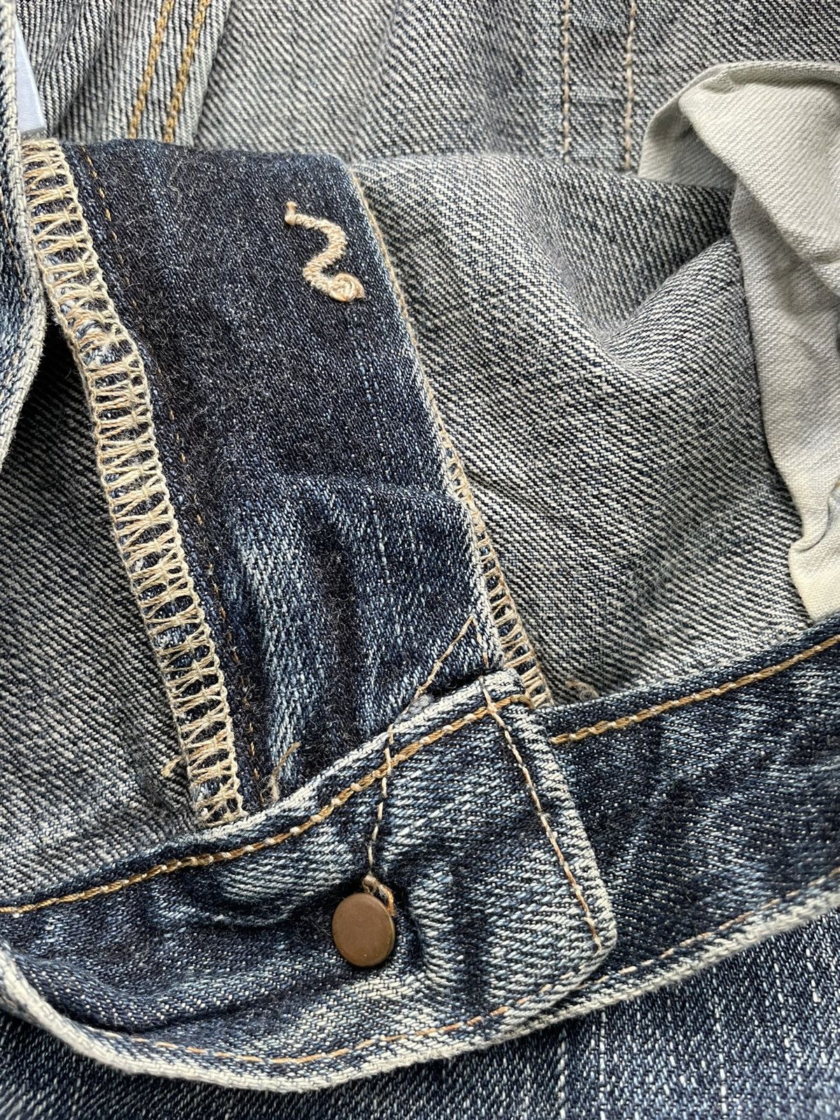 Edwin Vintage Edwin 505 S Selvedge Aging Distressed Size US 35 - 21 Thumbnail