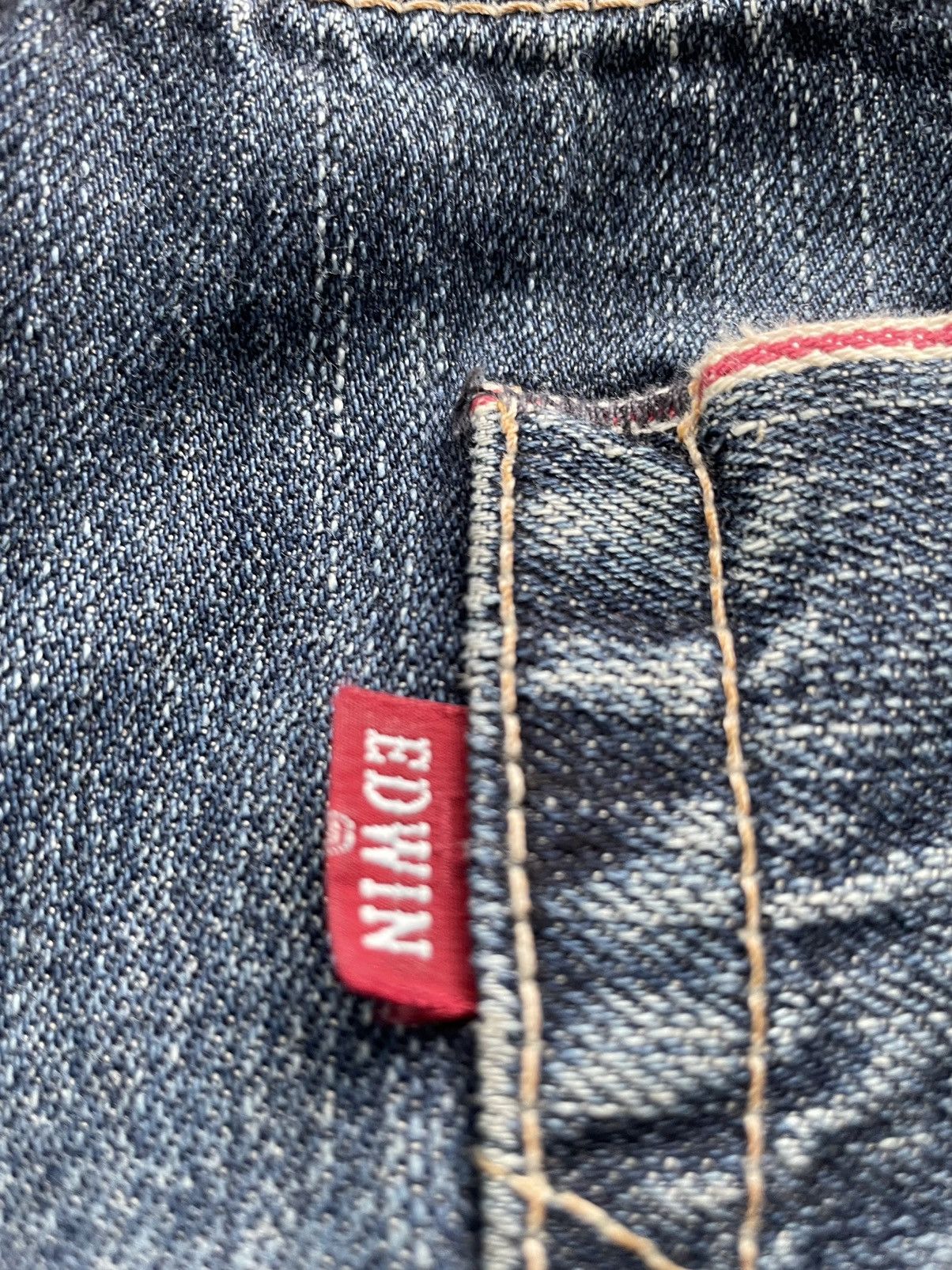 Edwin Vintage Edwin 505 S Selvedge Aging Distressed Size US 35 - 18 Thumbnail