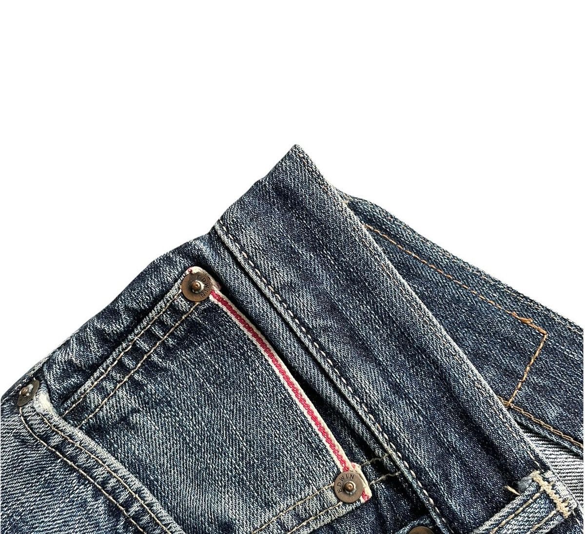 Edwin Vintage Edwin 505 S Selvedge Aging Distressed Size US 35 - 4 Thumbnail
