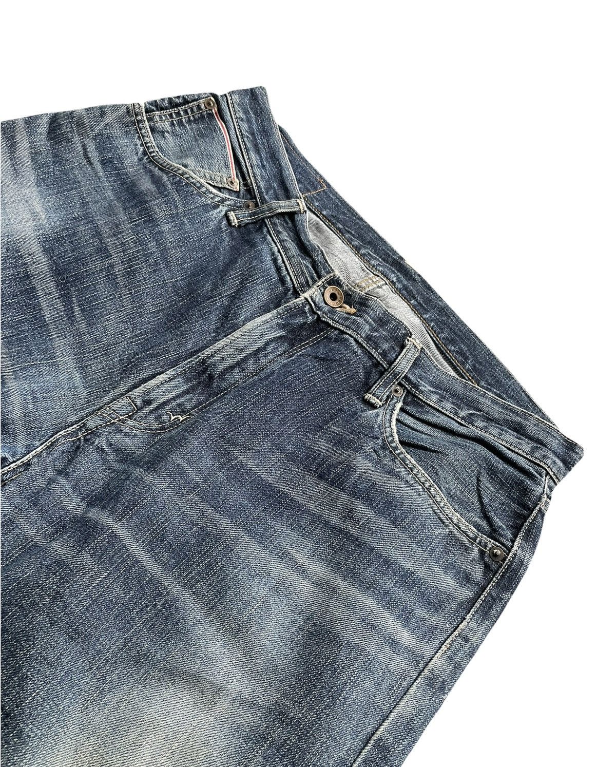 Edwin Vintage Edwin 505 S Selvedge Aging Distressed Size US 35 - 12 Thumbnail
