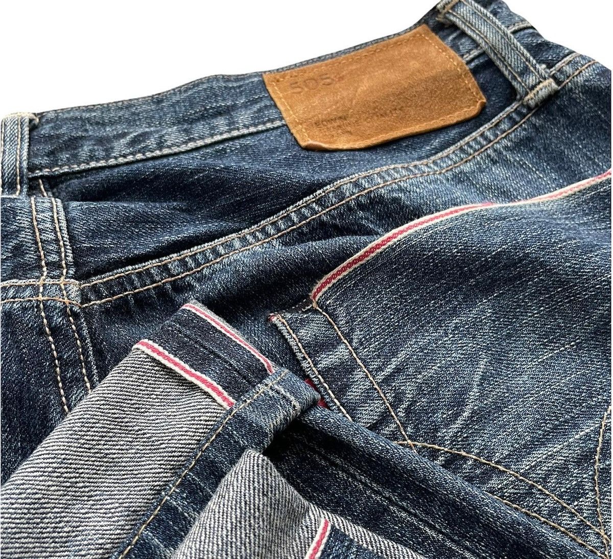Edwin Vintage Edwin 505 S Selvedge Aging Distressed Size US 35 - 6 Thumbnail