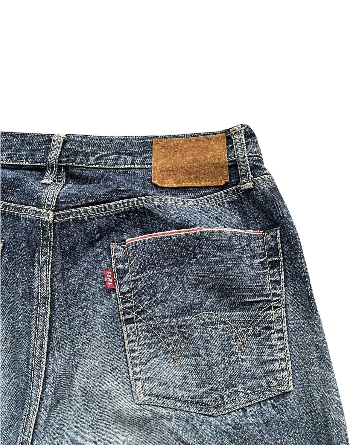 Edwin Vintage Edwin 505 S Selvedge Aging Distressed Size US 35 - 15 Thumbnail