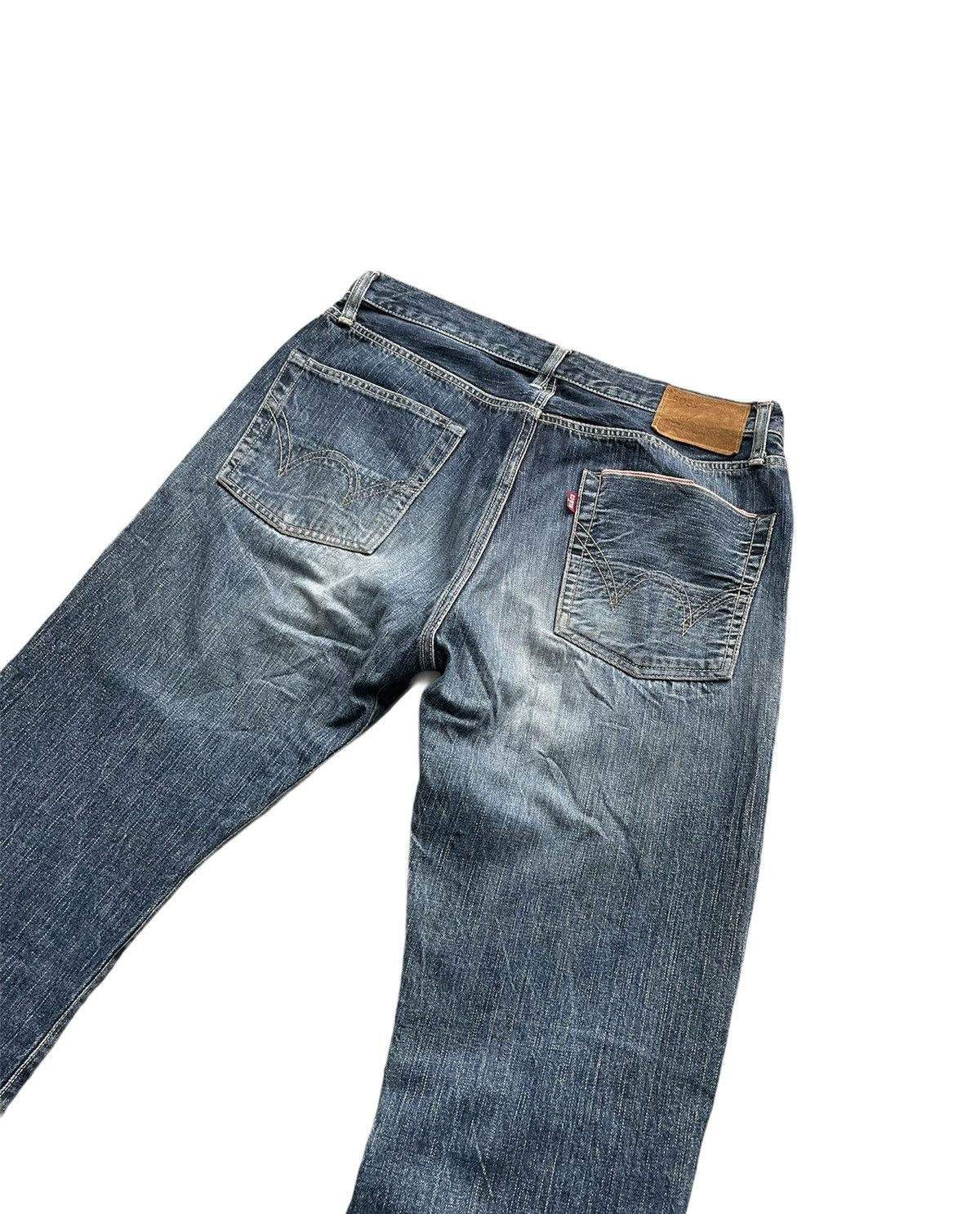 Edwin Vintage Edwin 505 S Selvedge Aging Distressed Size US 35 - 13 Thumbnail
