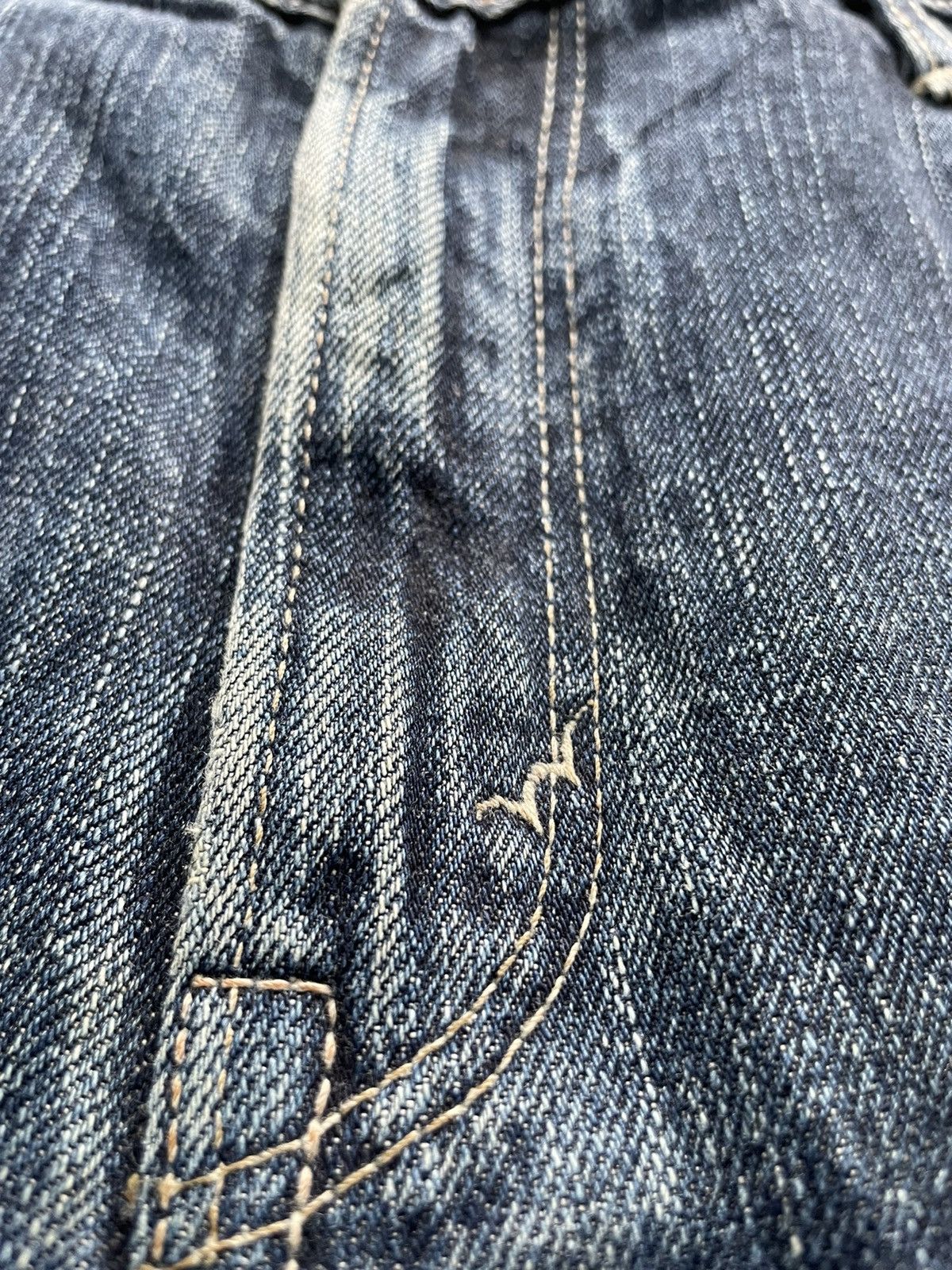 Edwin Vintage Edwin 505 S Selvedge Aging Distressed Size US 35 - 22 Thumbnail