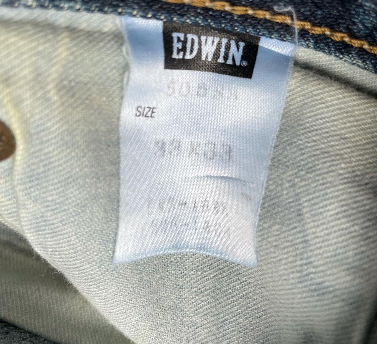 Edwin Vintage Edwin 505 S Selvedge Aging Distressed Size US 35 - 9 Thumbnail