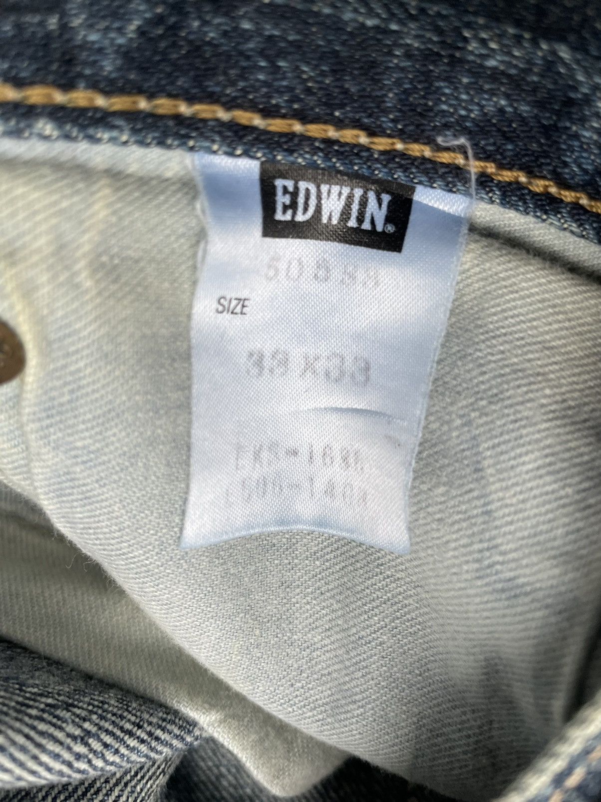 Edwin Vintage Edwin 505 S Selvedge Aging Distressed Size US 35 - 20 Thumbnail