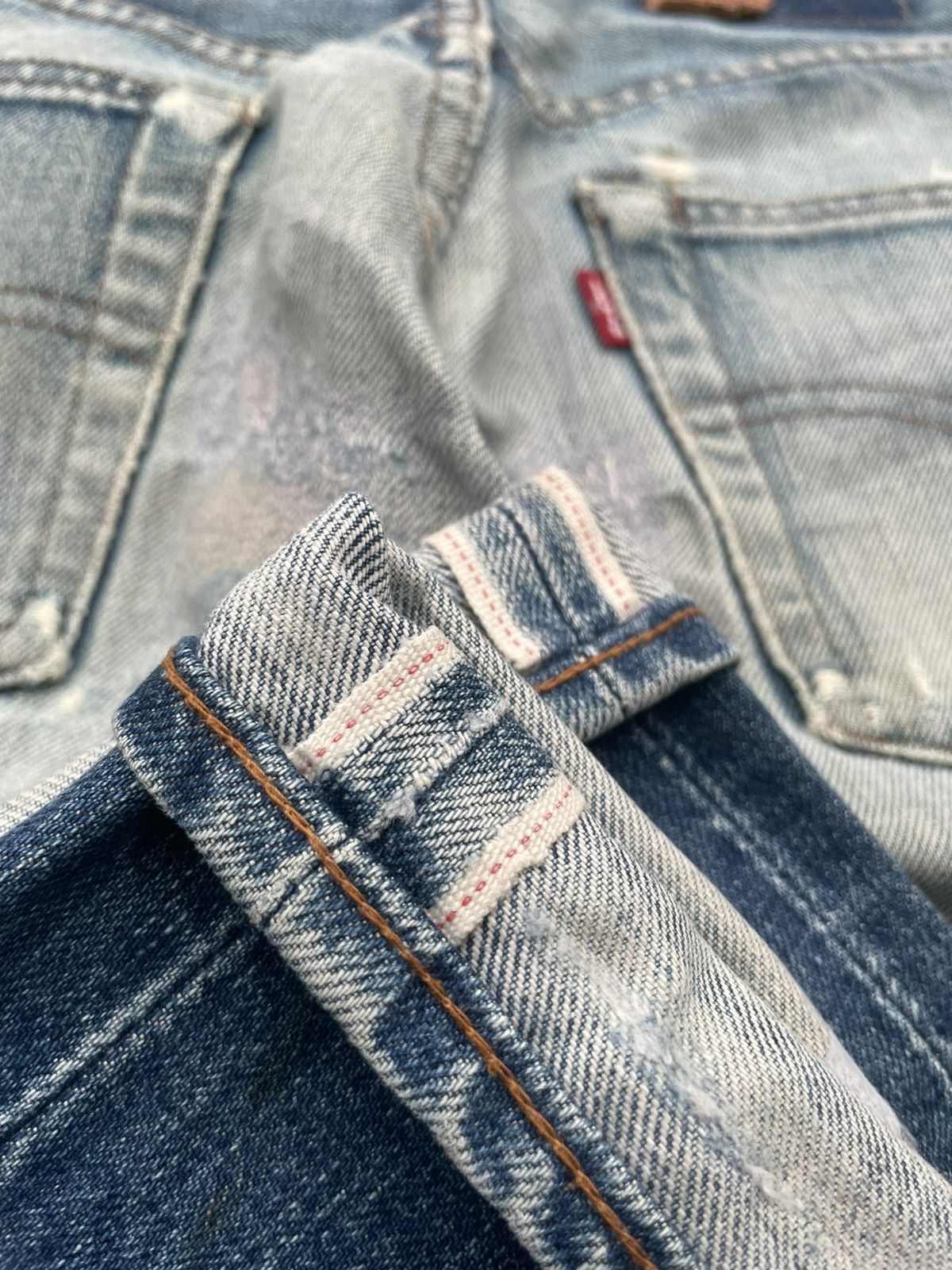 Levi's Vintage Levis 502 E Aging Selvedge Distressed Denim Size US 29 - 11 Thumbnail