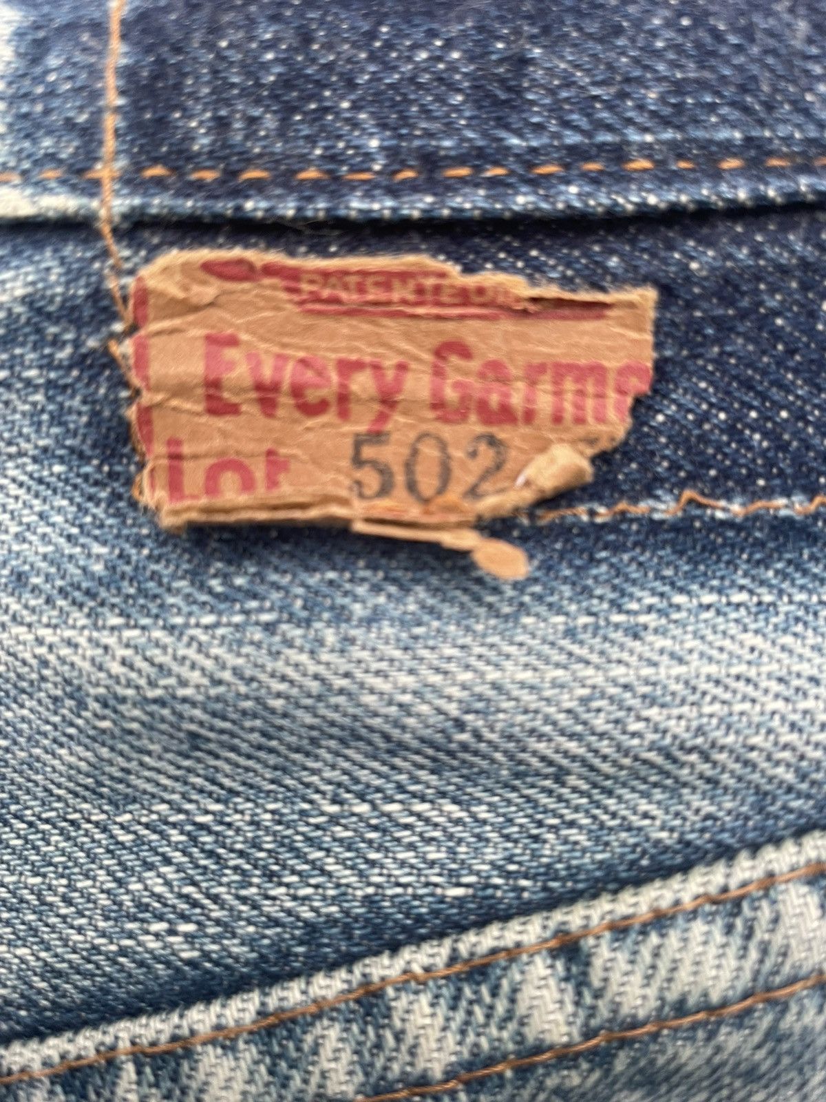 Levi's Vintage Levis 502 E Aging Selvedge Distressed Denim Size US 29 - 12 Thumbnail