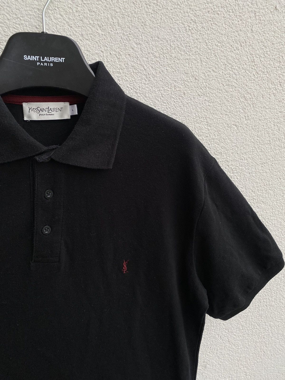 Vintage Black YSL Polo Shirt Yves Saint Laurent Polo | Grailed