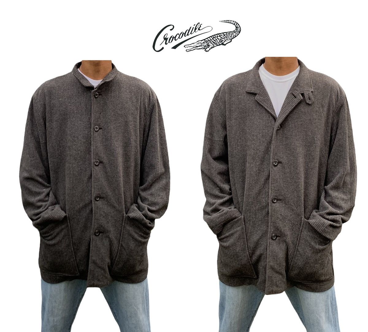 Vintage 👹Vintage Chore Coat Corduroy Design By Crocodile Classic Size US L / EU 52-54 / 3 - 3 Thumbnail