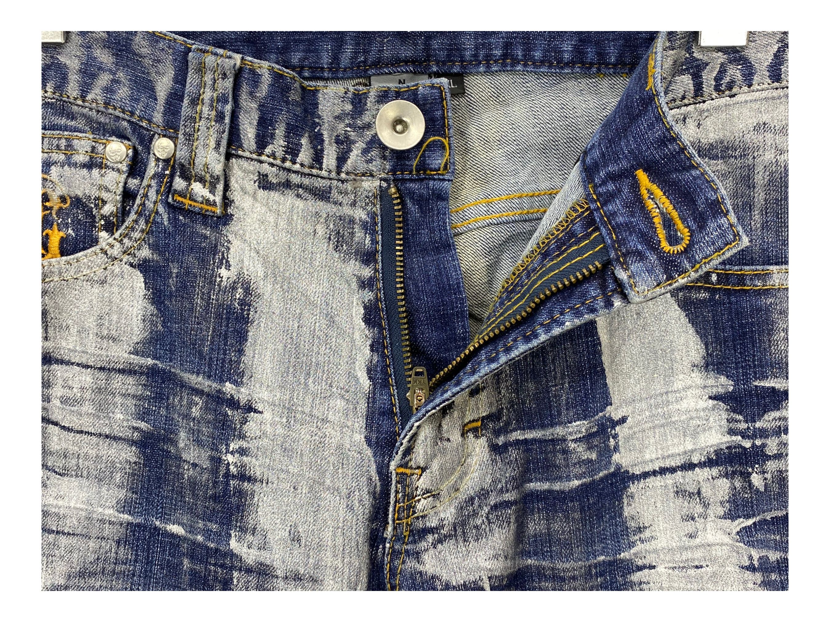 Japanese Brand Gado Namitatsu Jeans Acid Wash Jeans Waist 32 Size US 32 / EU 48 - 4 Thumbnail