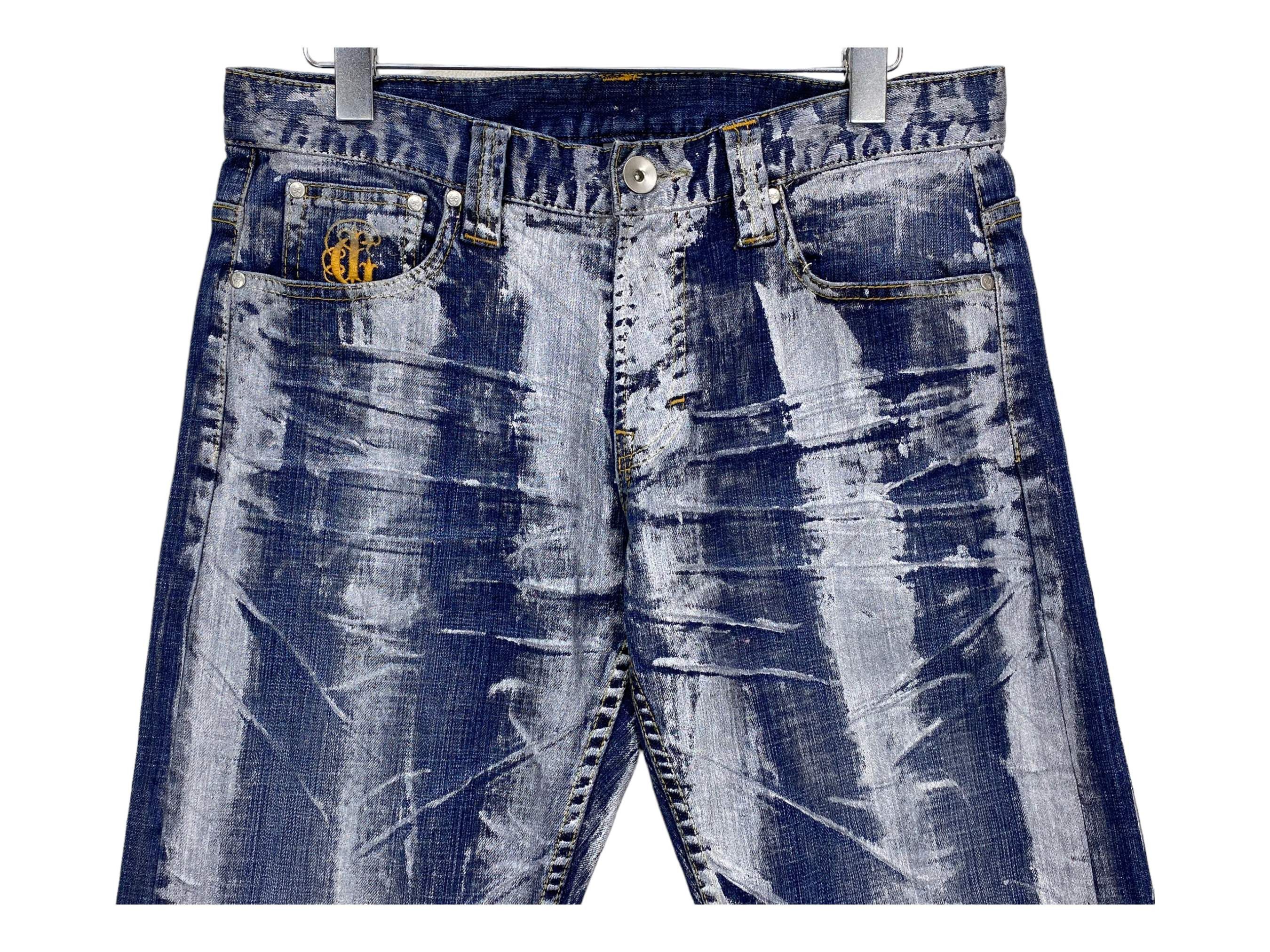 Japanese Brand Gado Namitatsu Jeans Acid Wash Jeans Waist 32 Size US 32 / EU 48 - 3 Thumbnail