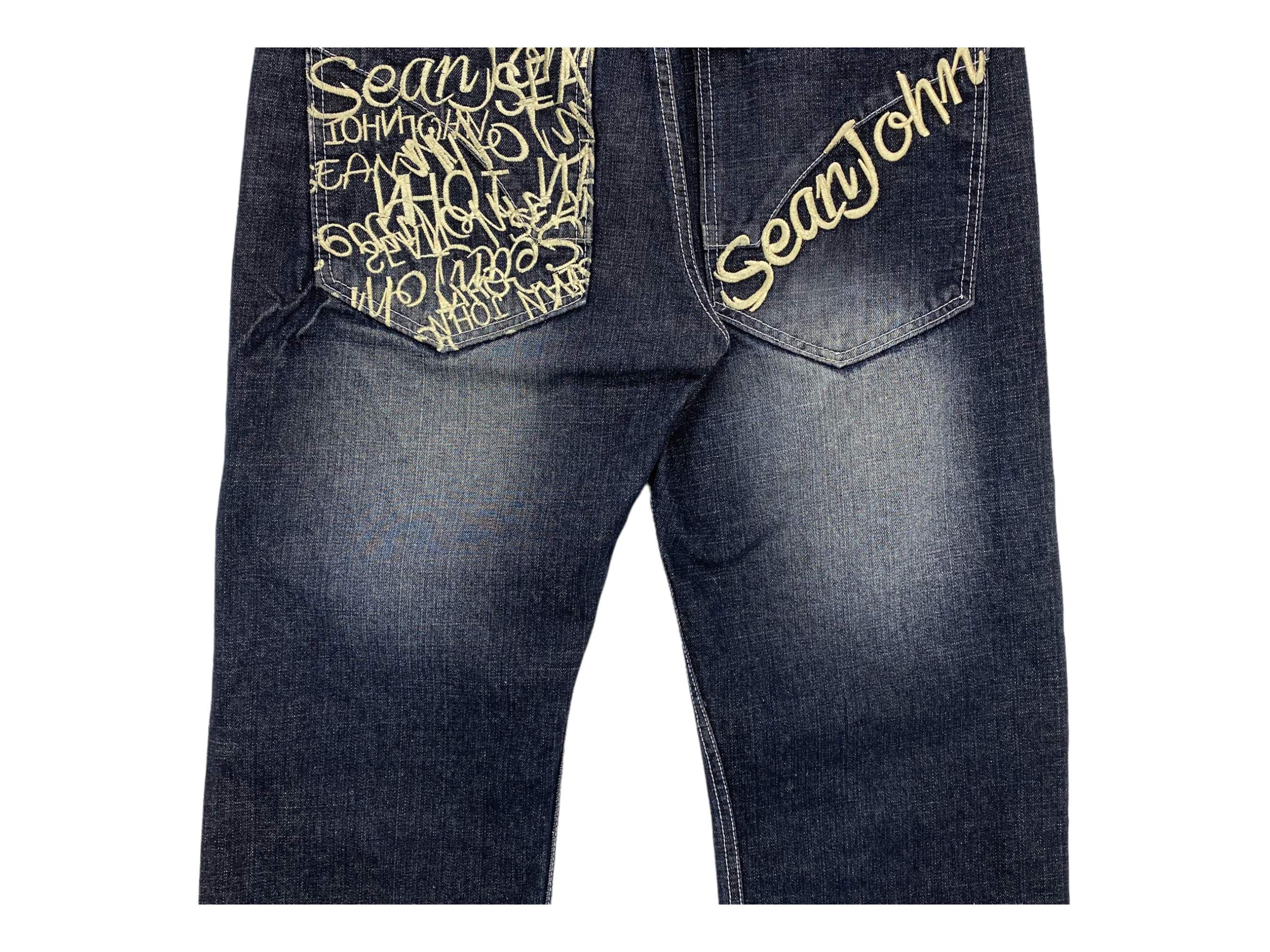 Sean John Sean John Hip Hop Skateboard Jeans Embroided Baggy Jeans Size US 34 / EU 50 - 8 Thumbnail