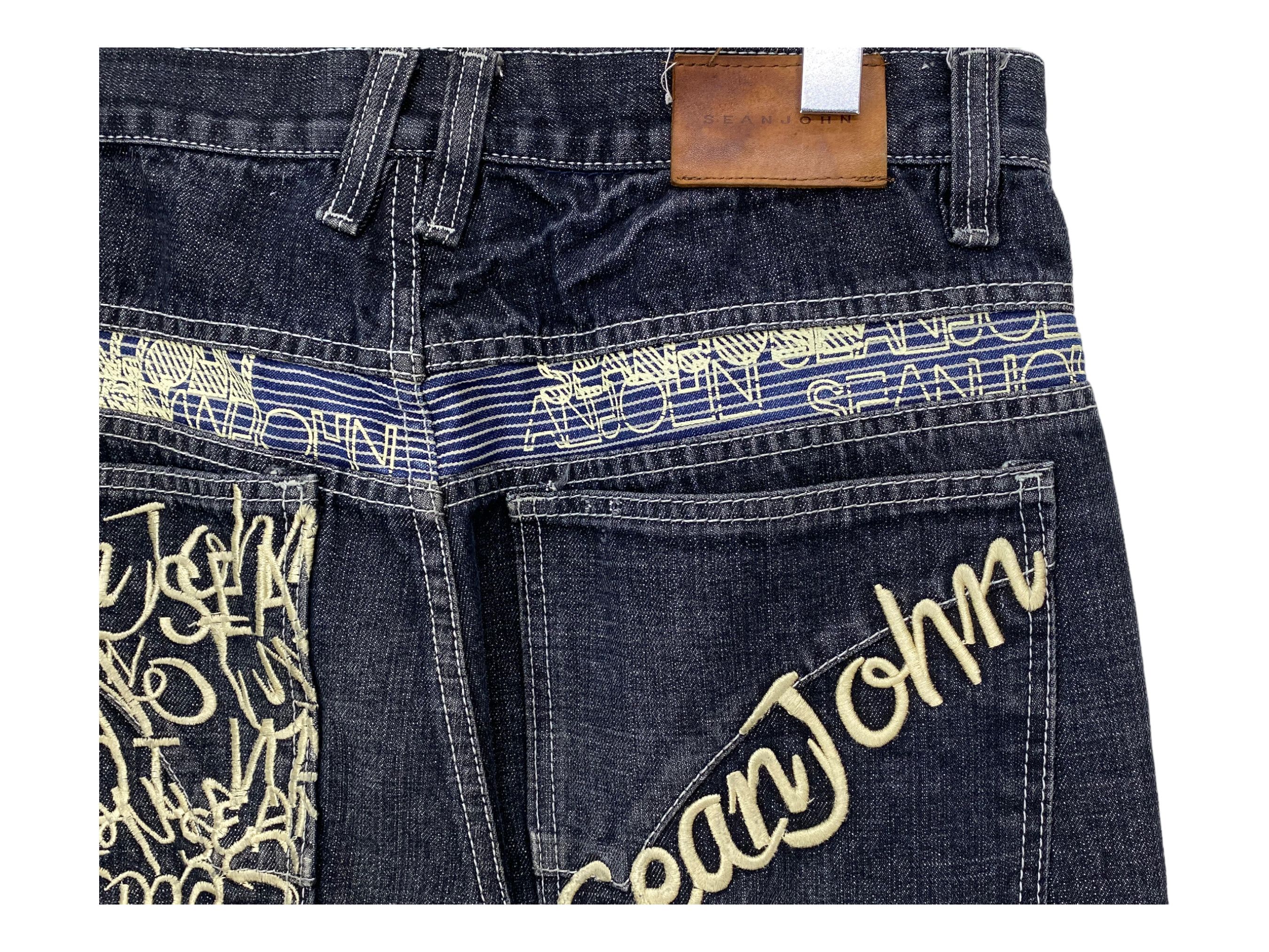 Sean John Sean John Hip Hop Skateboard Jeans Embroided Baggy Jeans Size US 34 / EU 50 - 12 Thumbnail