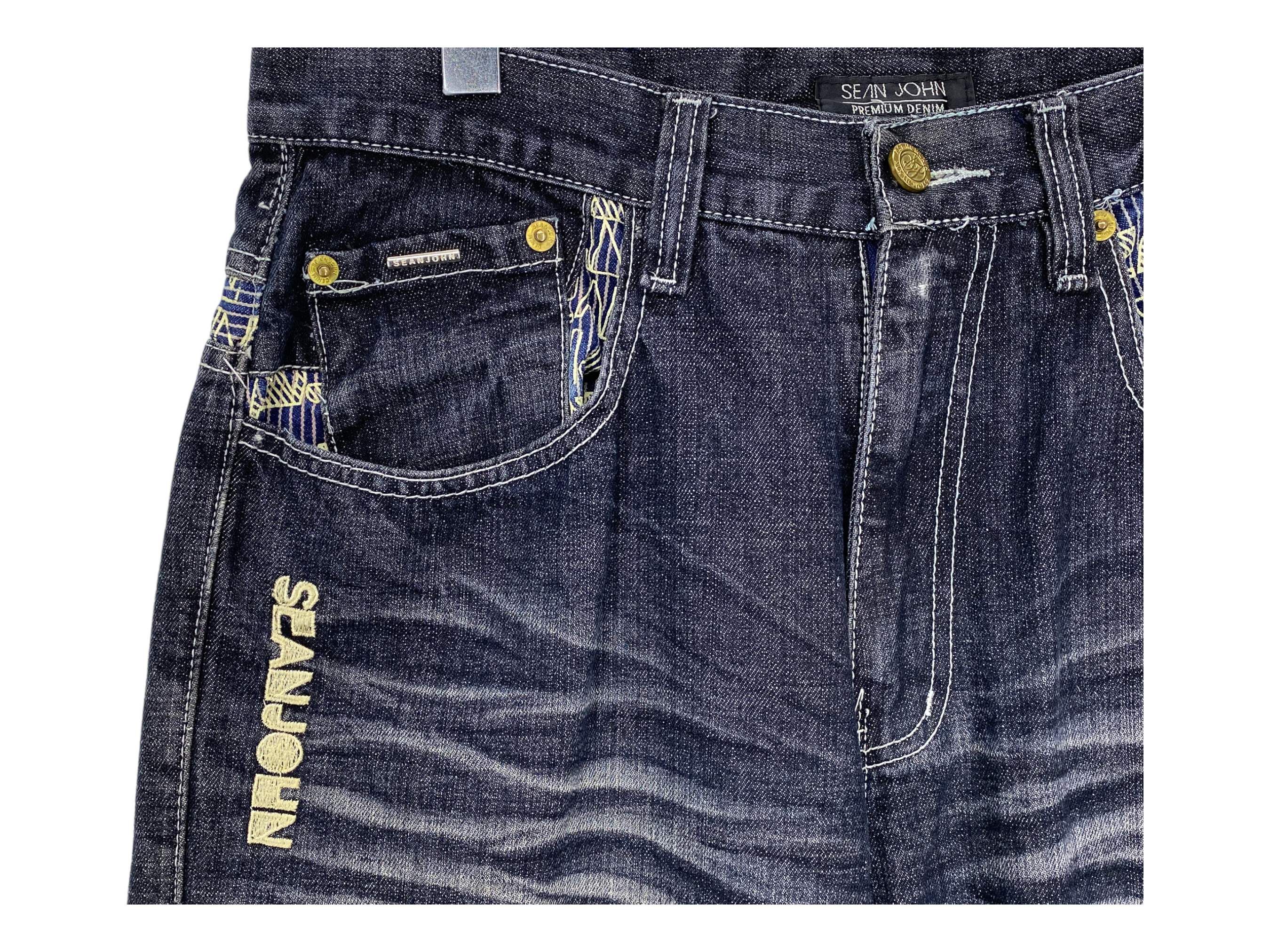 Sean John Sean John Hip Hop Skateboard Jeans Embroided Baggy Jeans Size US 34 / EU 50 - 10 Thumbnail