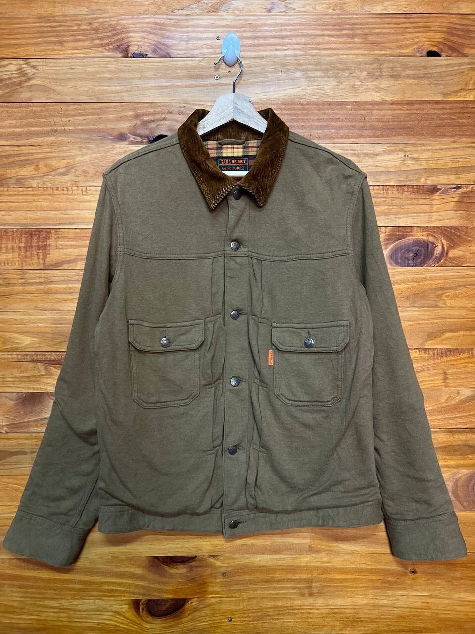 image of Karl Helmut Button Up Cotton Jacket, Men's (Size Medium)