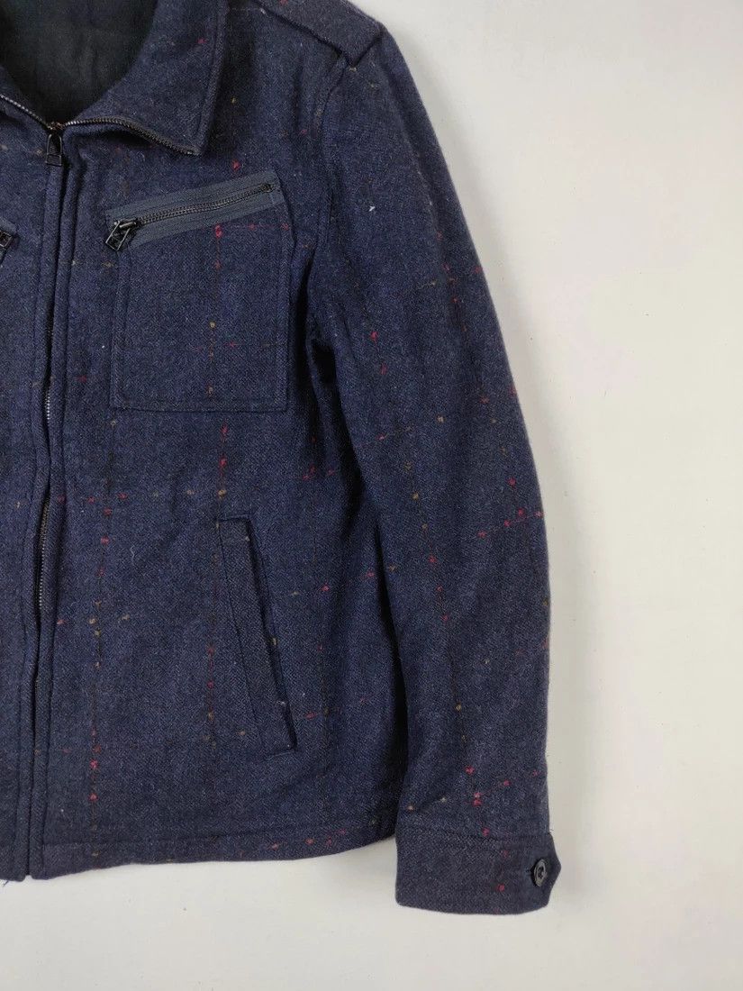 Japanese Brand ⚡ Final Drop! Flat Linner Checkered Dot Jacket Coat Parka Size US L / EU 52-54 / 3 - 6 Thumbnail