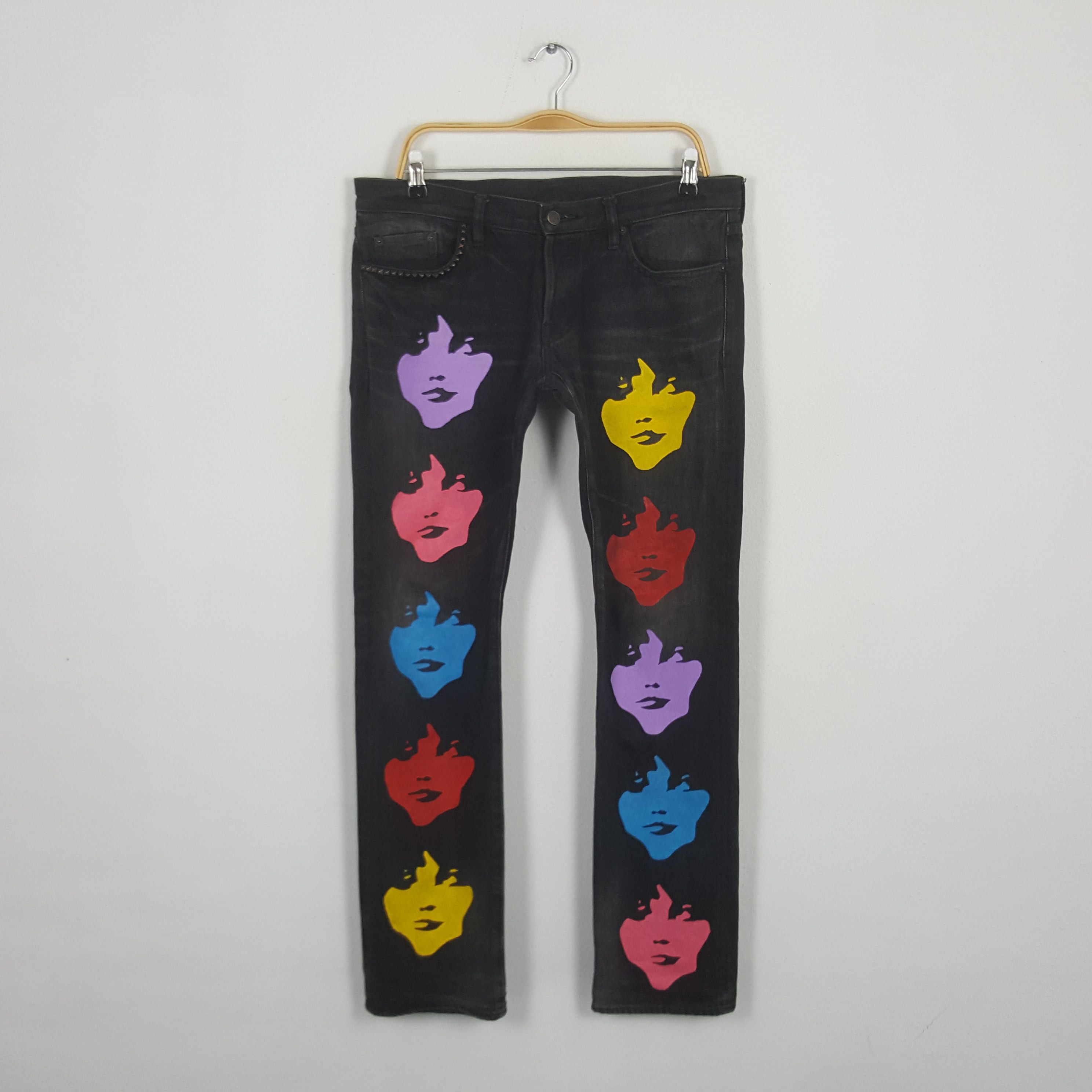 Hysteric Glamour × Japanese Brand × Vintage Vintage Hysteric Glamour Face Style Japanese Custom Jeans Size 36" / US 14 / IT 50 - 1 Thumbnail