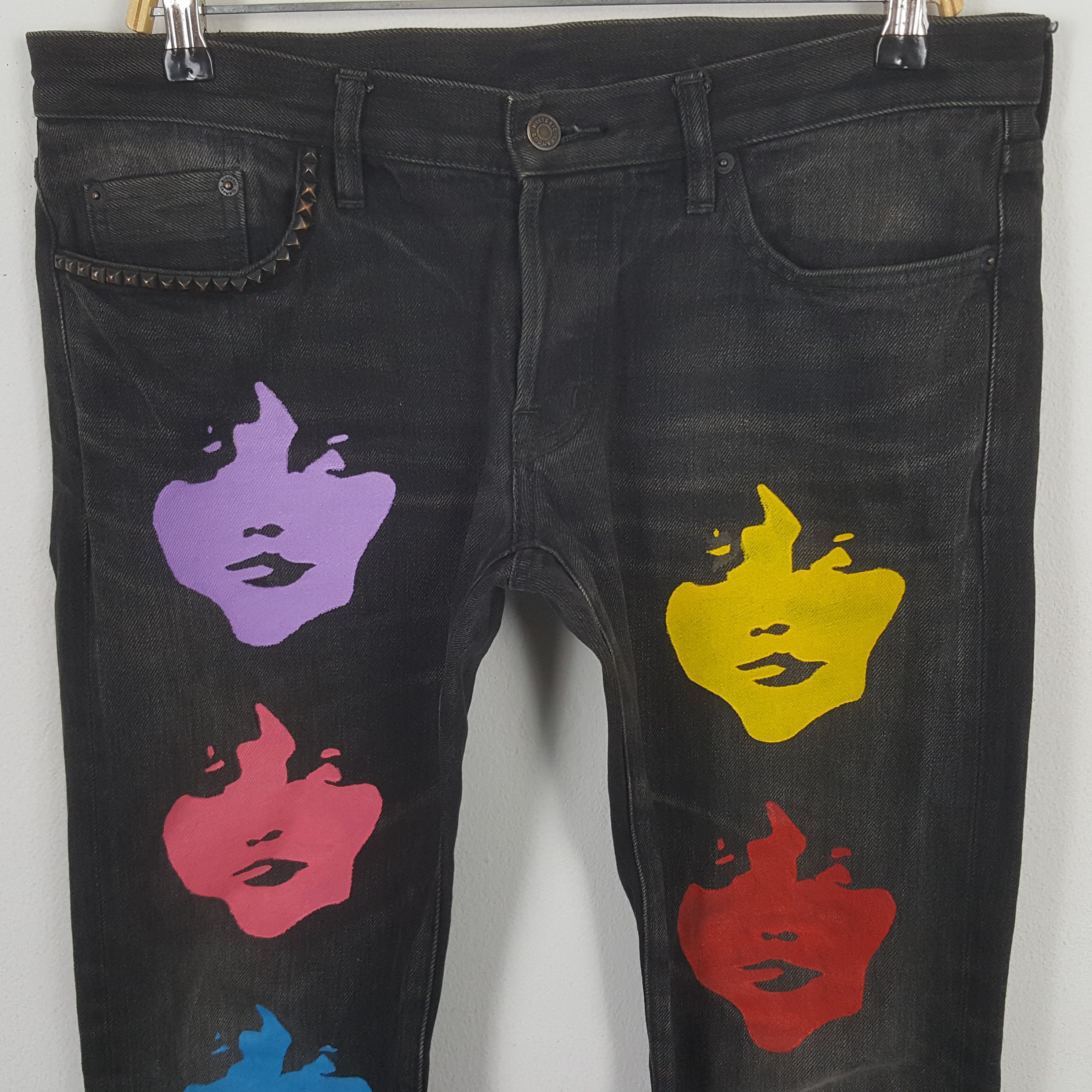 Hysteric Glamour × Japanese Brand × Vintage Vintage Hysteric Glamour Face Style Japanese Custom Jeans Size 36" / US 14 / IT 50 - 2 Thumbnail