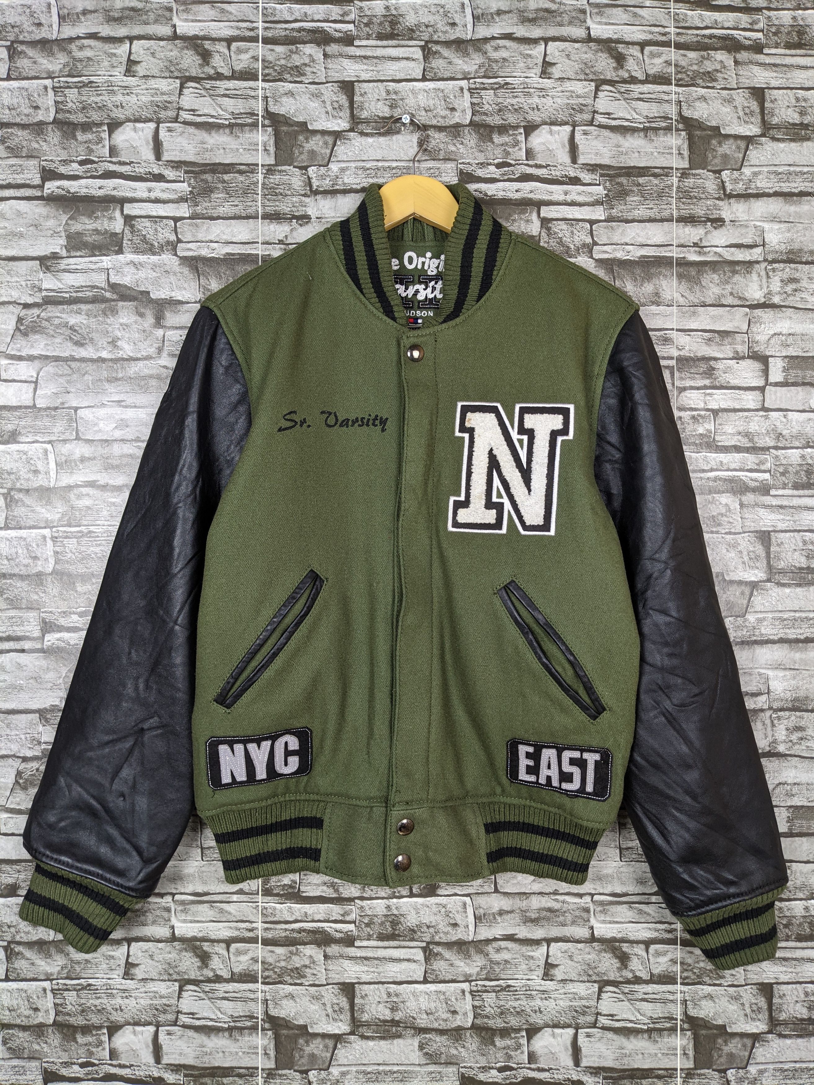 Hudson Vintage The Original Varsity Hudson Bomber Jacket Leather Size US M / EU 48-50 / 2 - 3 Thumbnail