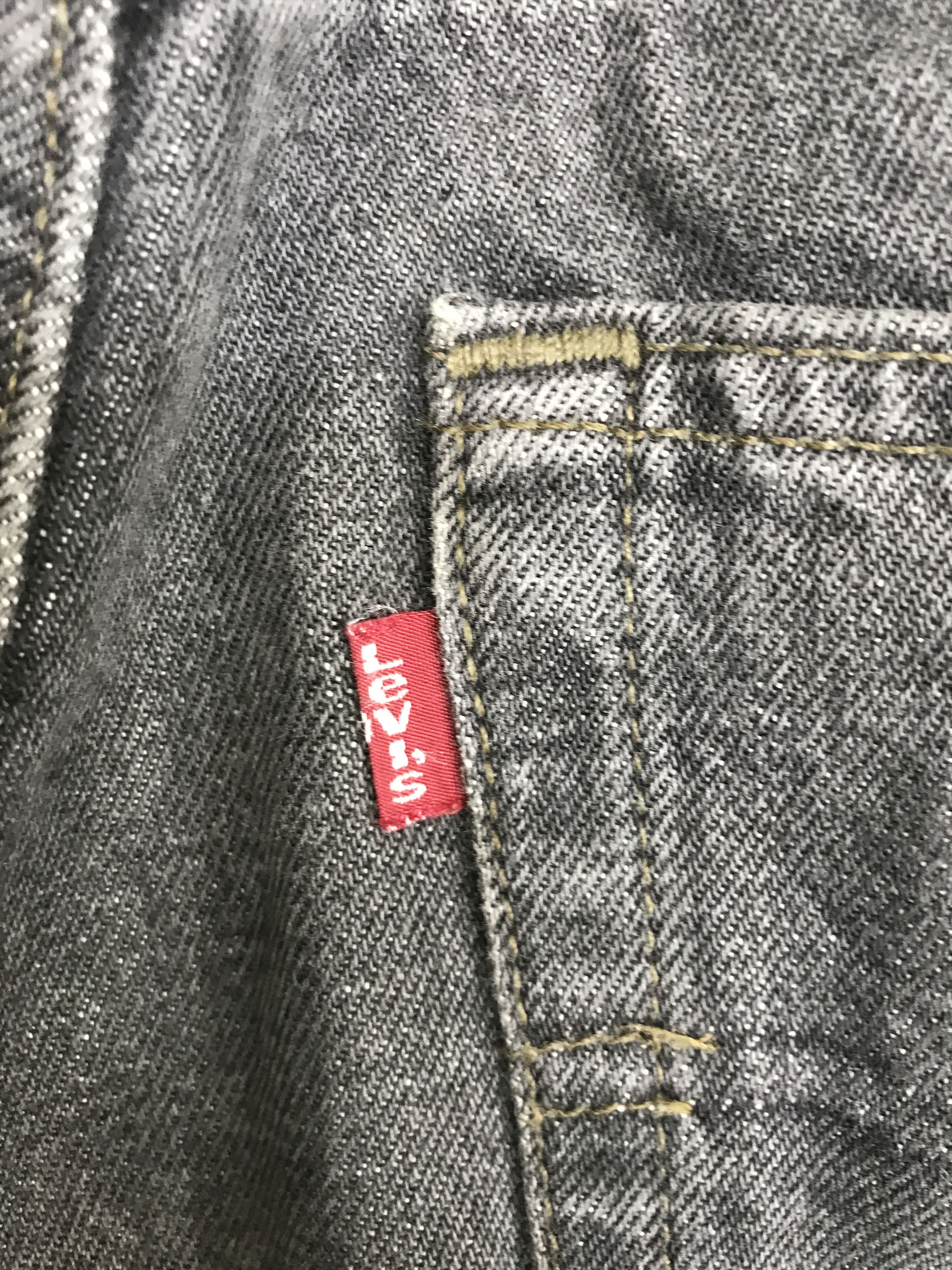 Levi's VL196- Vtg Levis 501 Original Black Wash Jeans Size US 33 - 12 Thumbnail