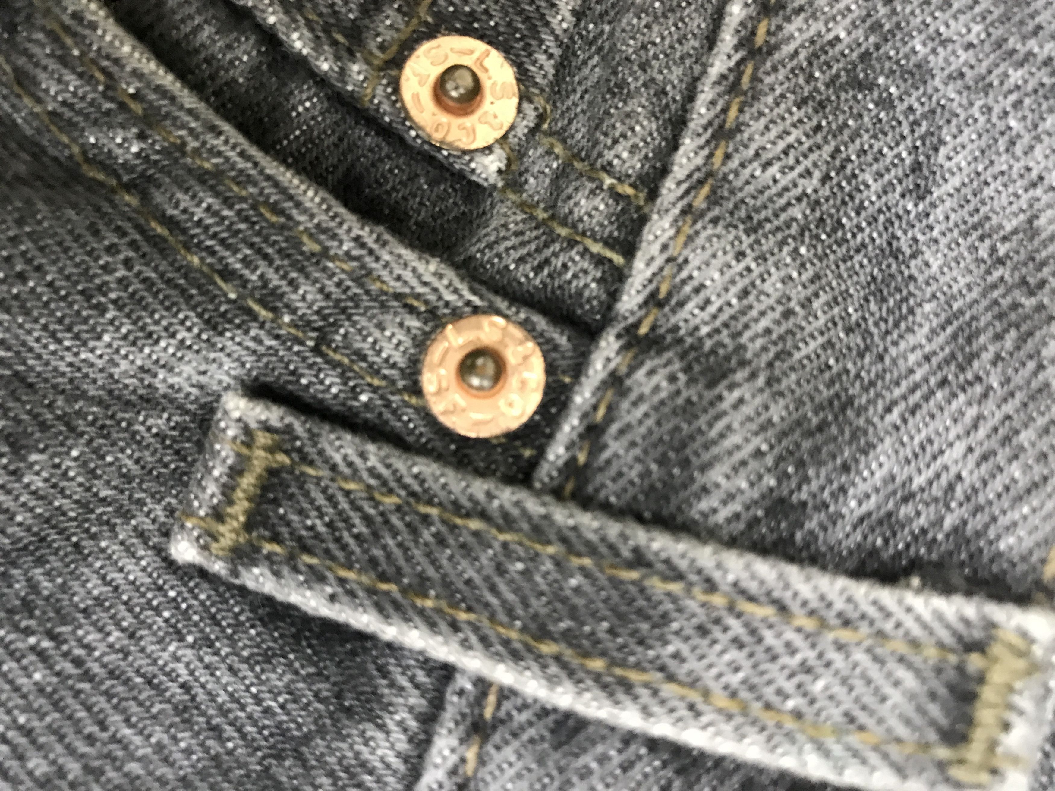 Levi's VL196- Vtg Levis 501 Original Black Wash Jeans Size US 33 - 7 Thumbnail