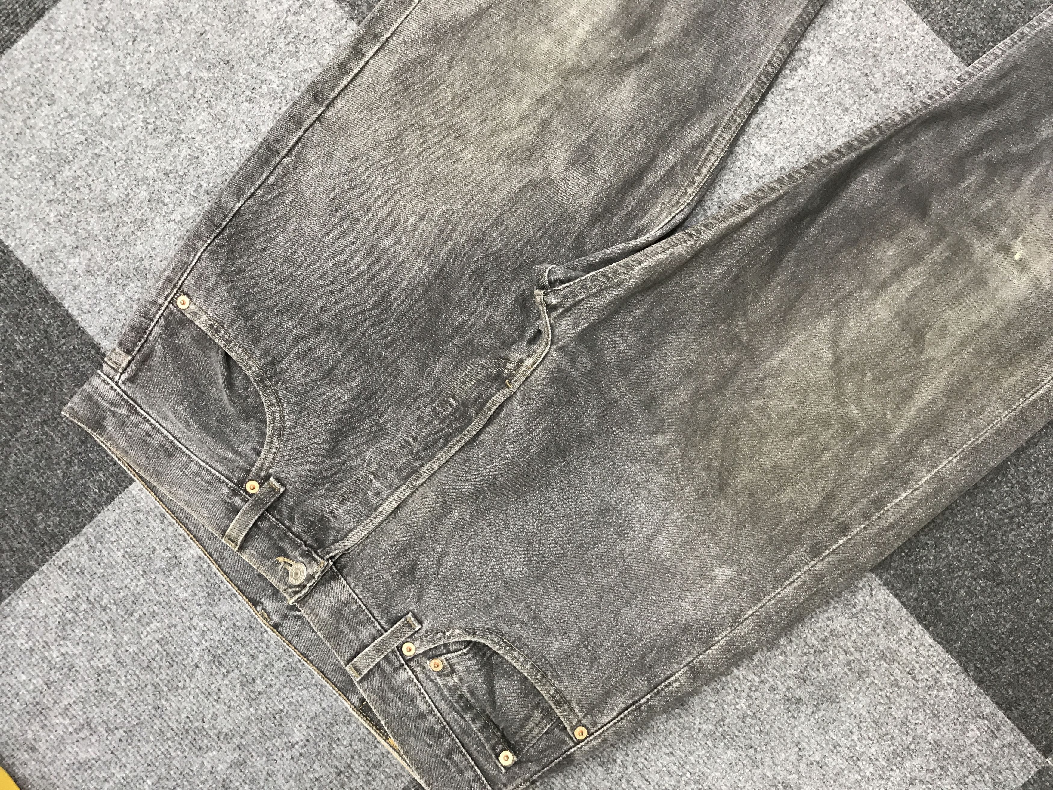 Levi's VL196- Vtg Levis 501 Original Black Wash Jeans Size US 33 - 2 Thumbnail