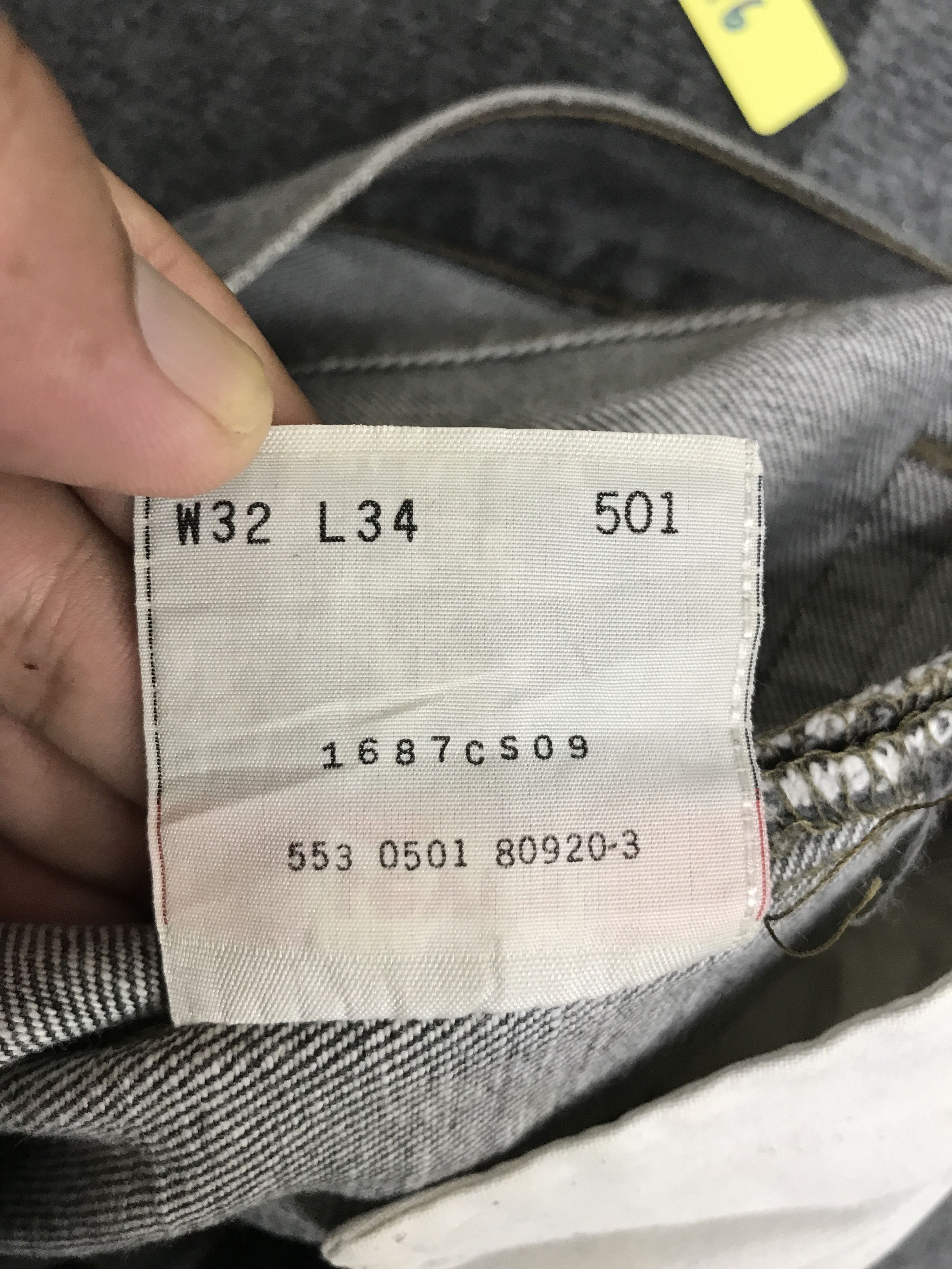 Levi's VL196- Vtg Levis 501 Original Black Wash Jeans Size US 33 - 15 Thumbnail