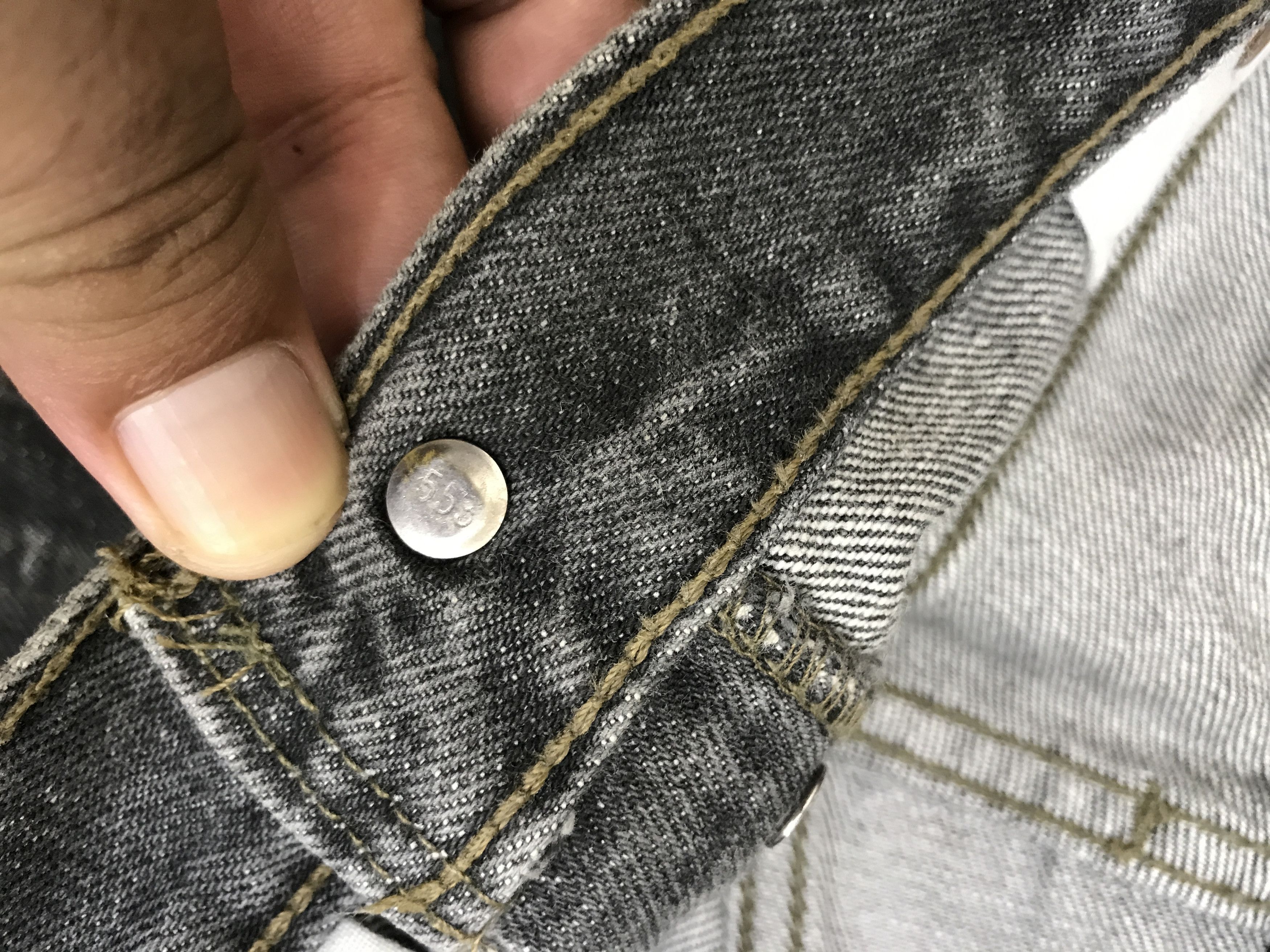 Levi's VL196- Vtg Levis 501 Original Black Wash Jeans Size US 33 - 6 Thumbnail