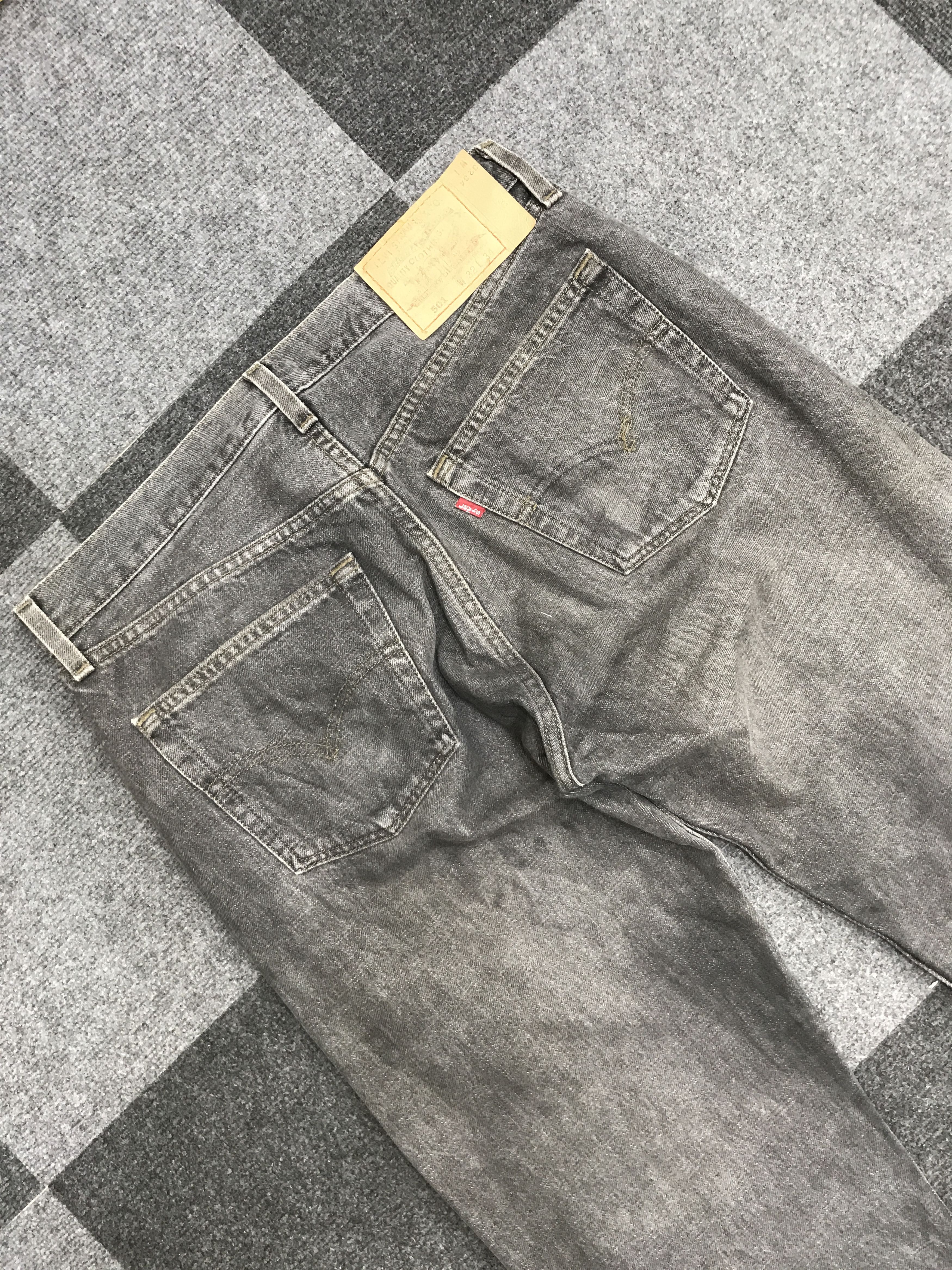 Levi's VL196- Vtg Levis 501 Original Black Wash Jeans Size US 33 - 9 Thumbnail