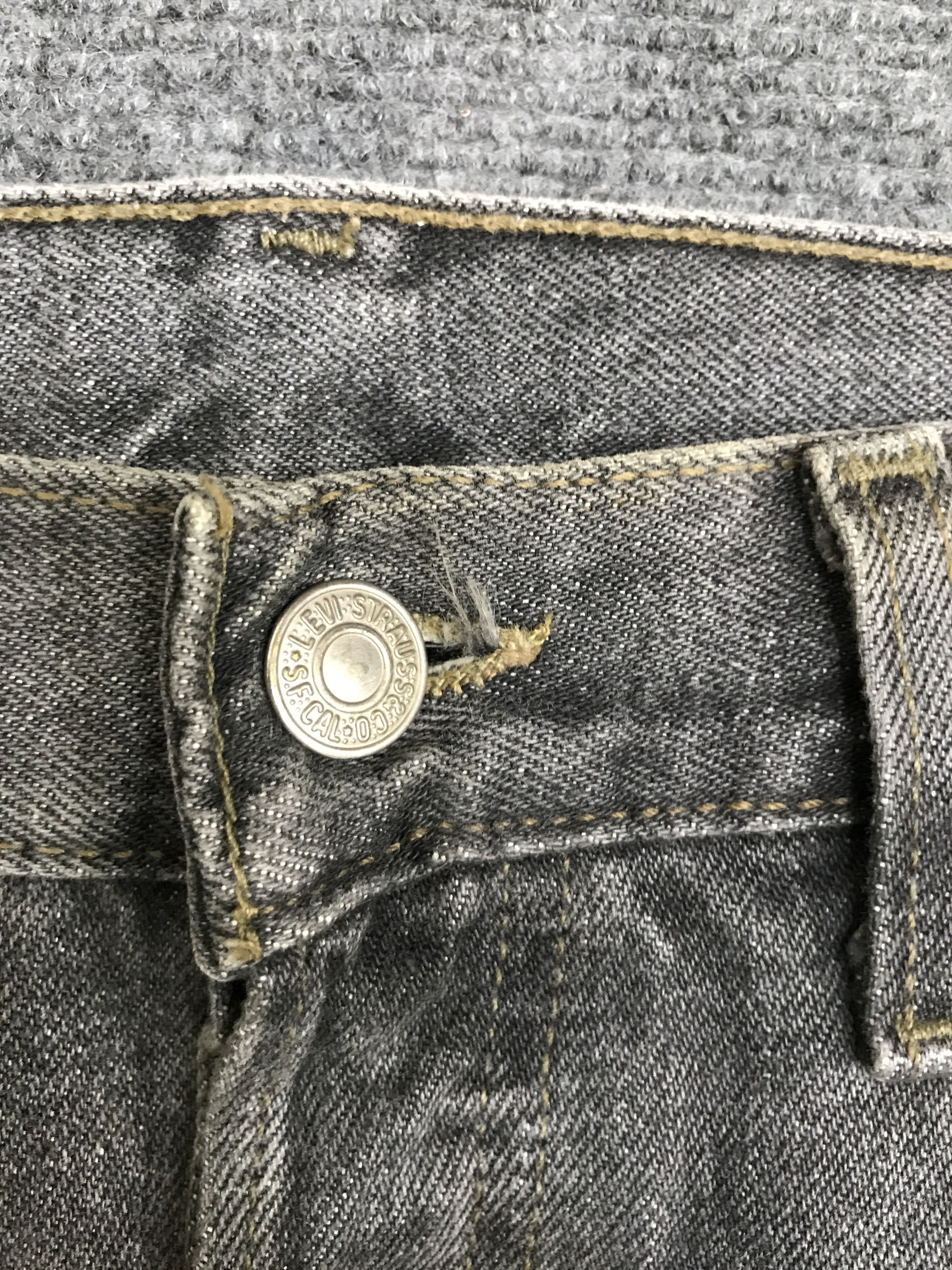 Levi's VL196- Vtg Levis 501 Original Black Wash Jeans Size US 33 - 5 Thumbnail