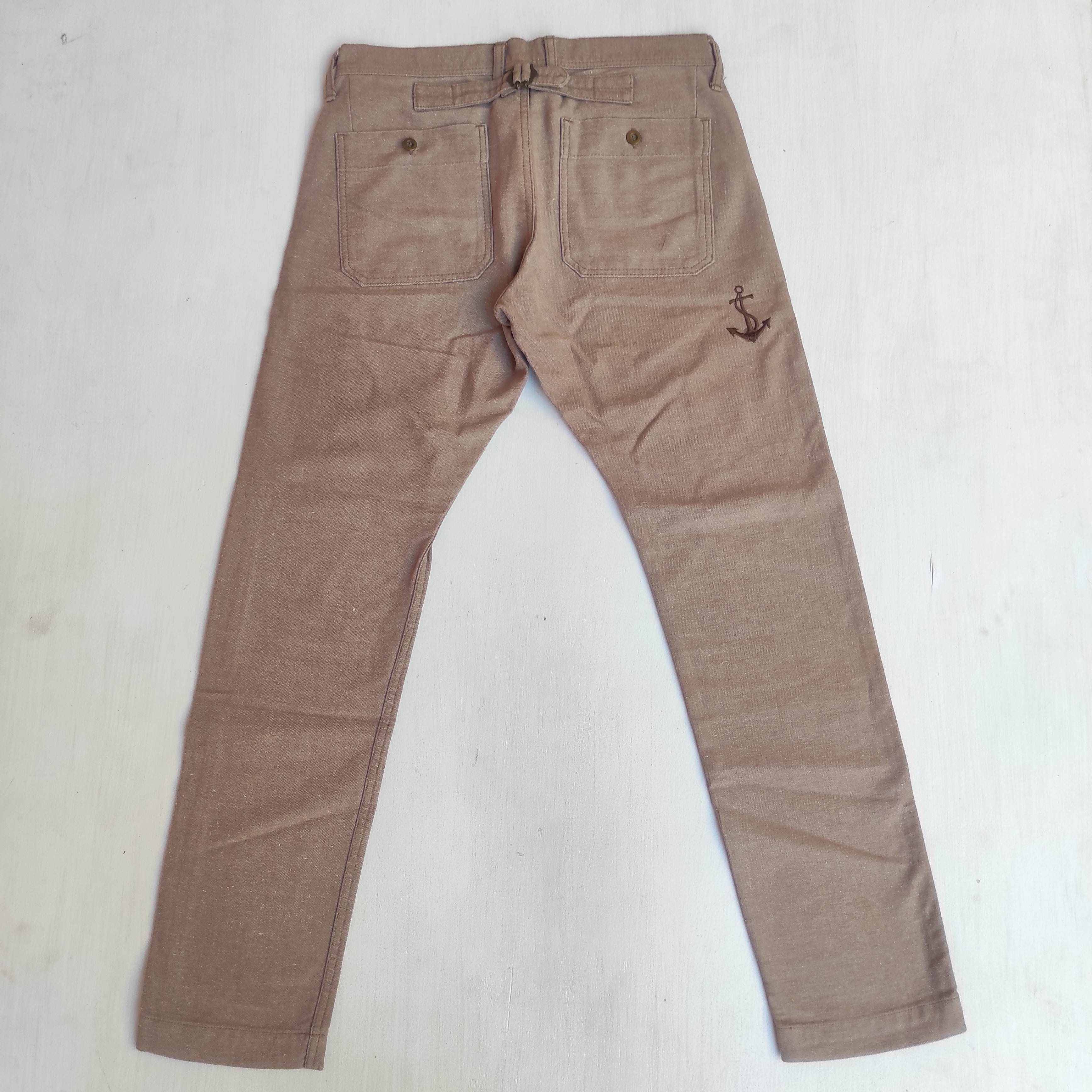 image of Made In Japan Abahouse Buckle Back Slacks Denim Pants in Brown, Men's (Size 32)